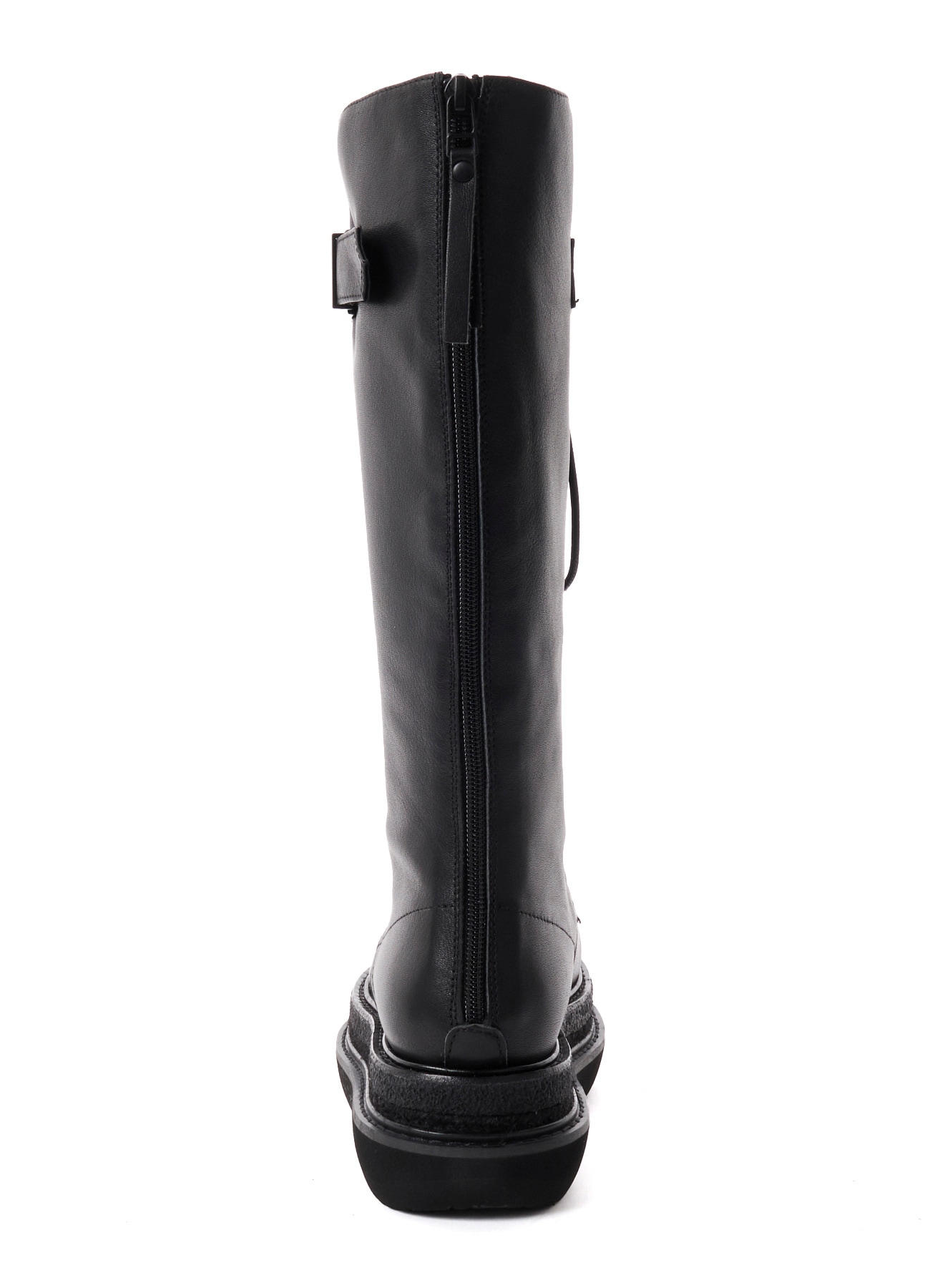 SOFT OIL LEATHER B LONG LACE UP BOOTS