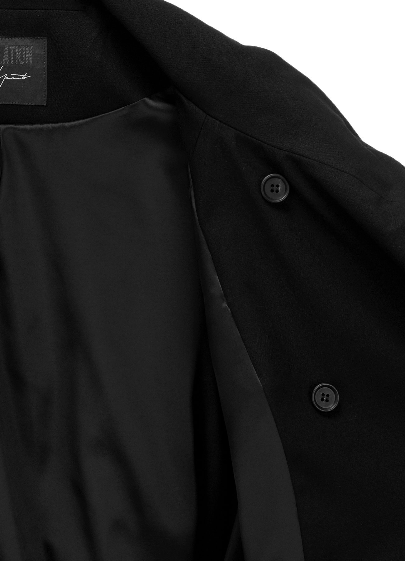 MILITARY BACKSIDE SATIN SHORT TRENCH JACKET