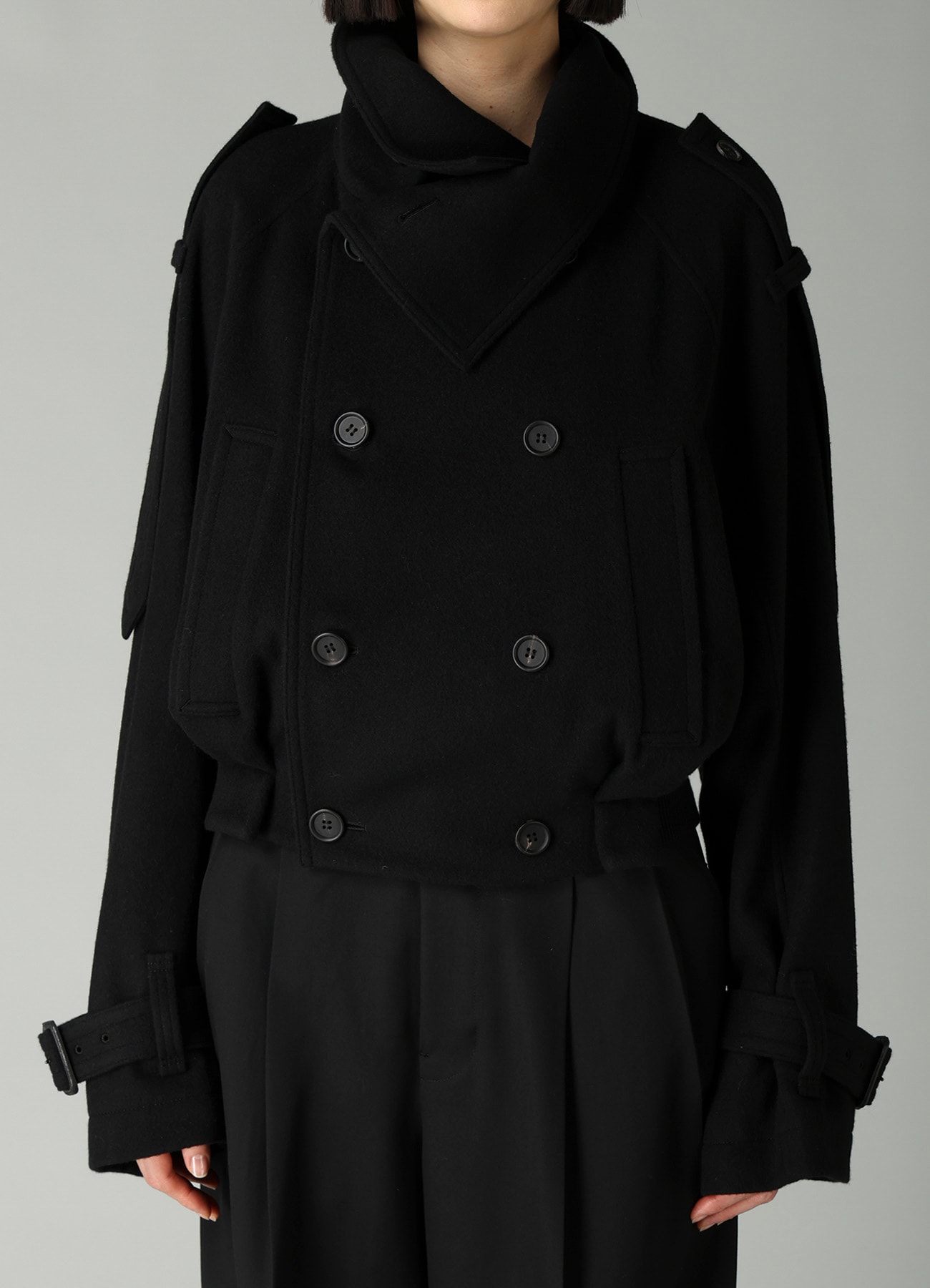 MELTON SHORT TRENCH JACKET
