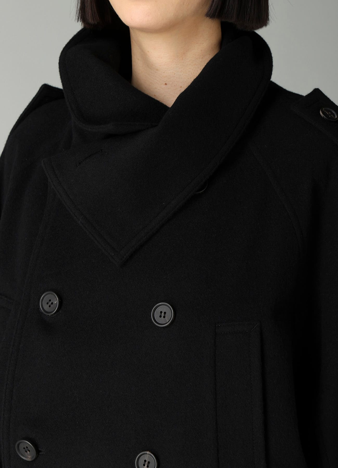 MELTON SHORT TRENCH JACKET