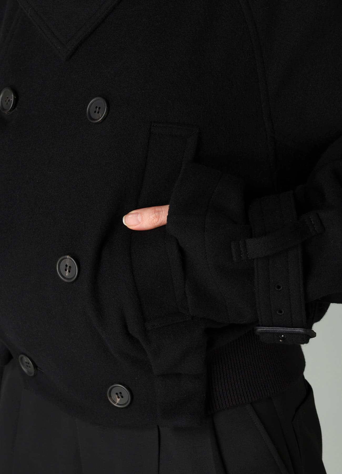 MELTON SHORT TRENCH JACKET