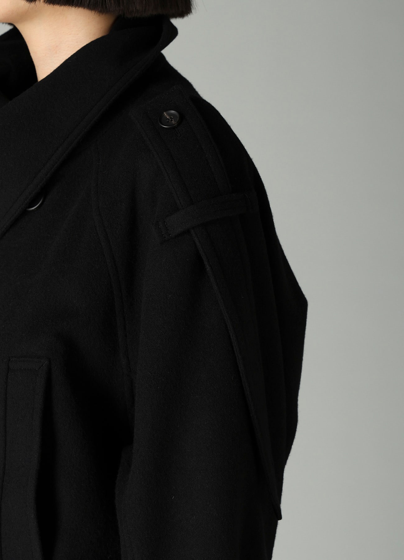 MELTON SHORT TRENCH JACKET