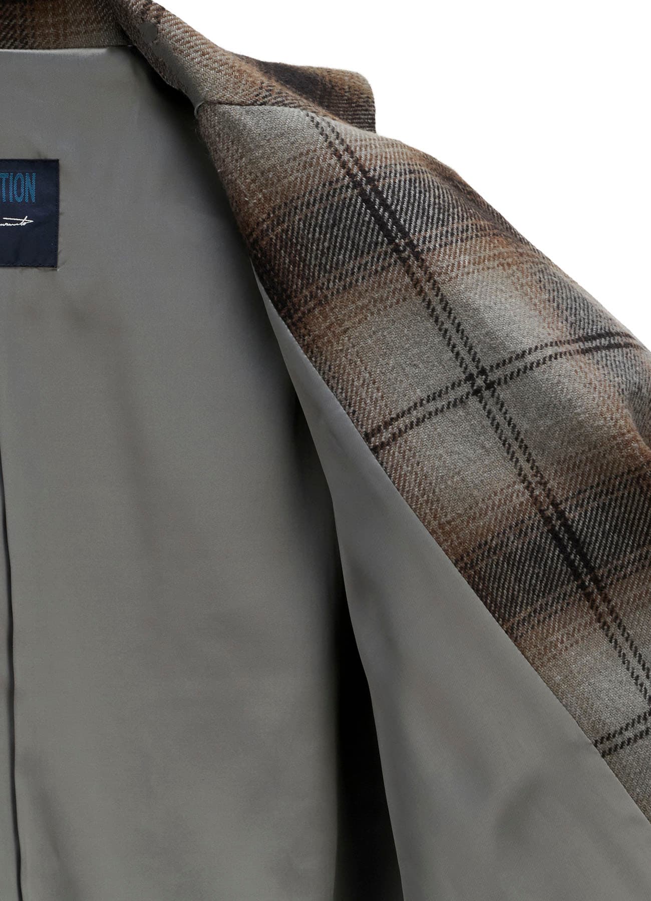 BRUSHED PLAID TOGGLE B DETAIL JACKET