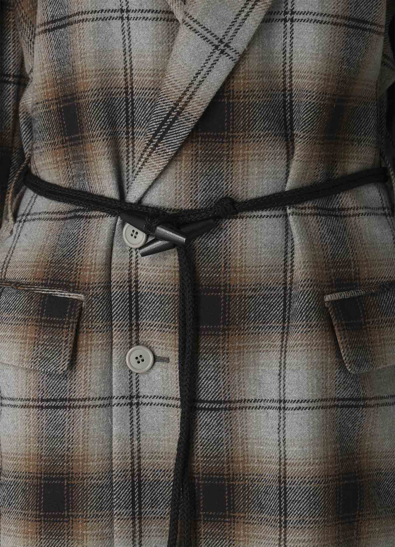 BRUSHED PLAID TOGGLE B DETAIL JACKET