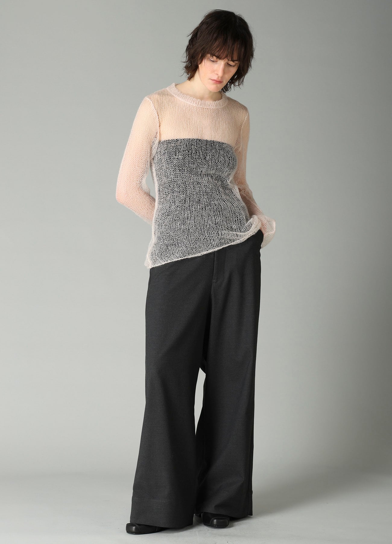 KID MOHAIR MIX CREWNECK LONG SLV SWEATER