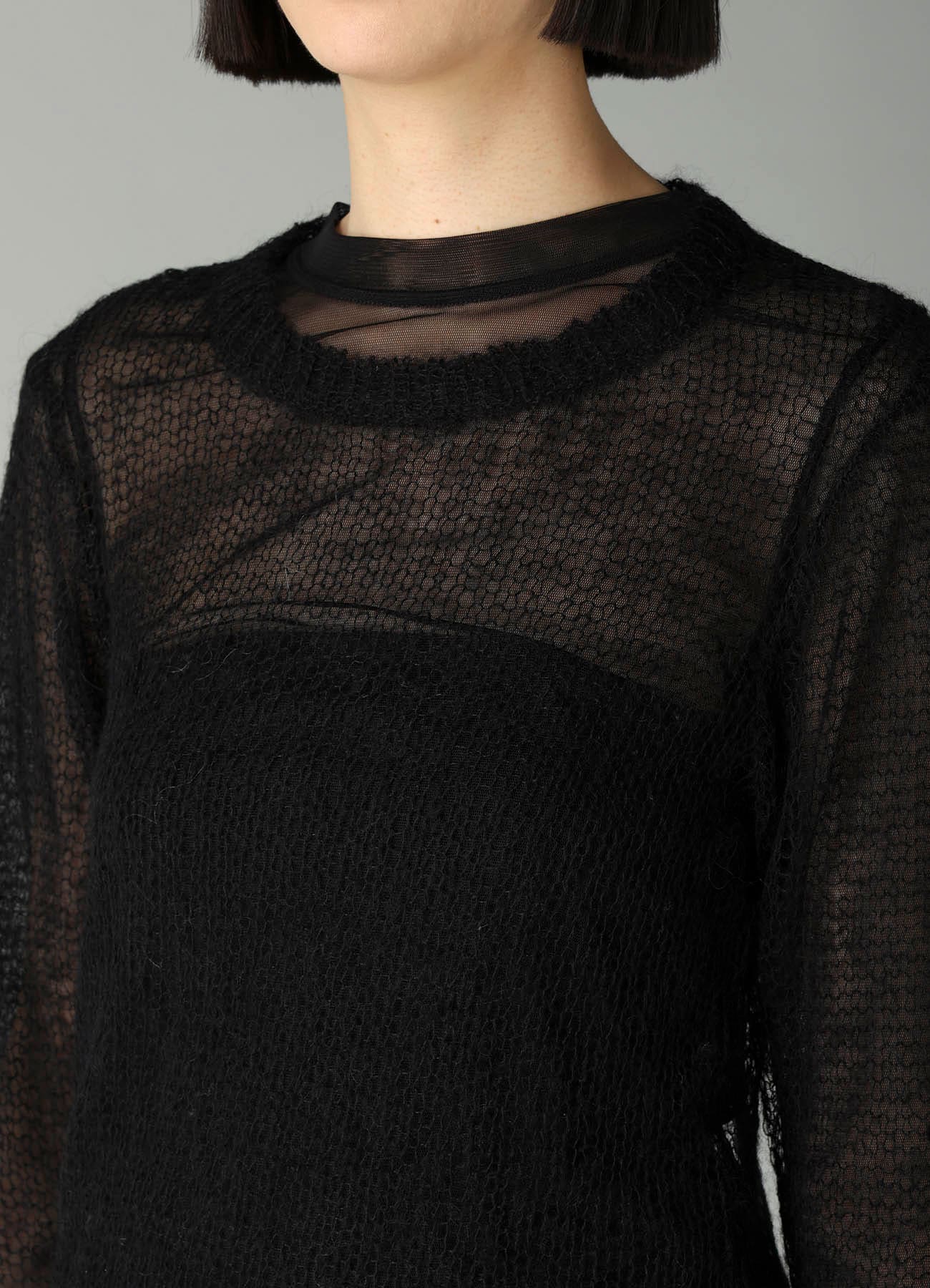 KID MOHAIR MIX CREWNECK LONG SLV SWEATER