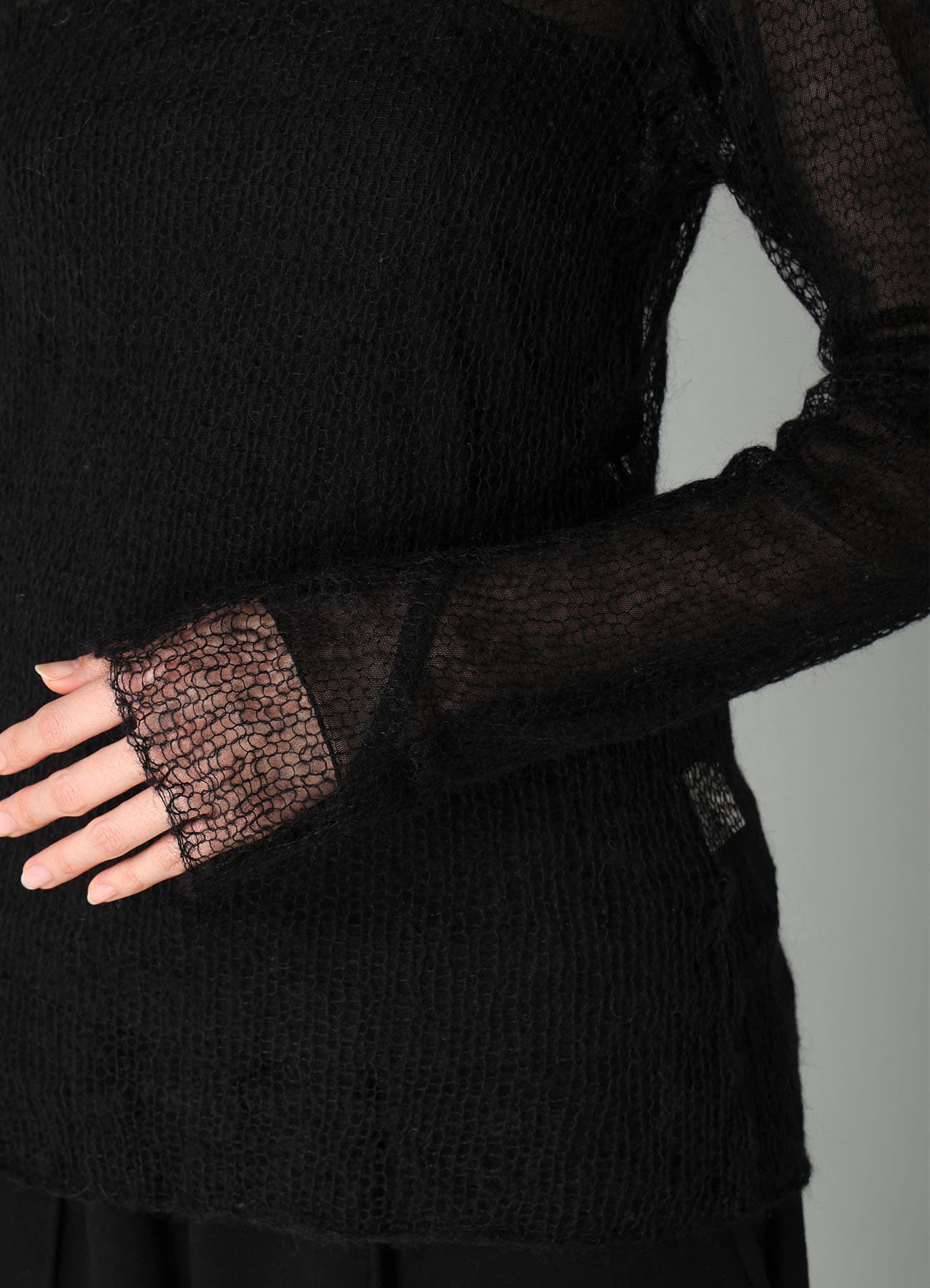KID MOHAIR MIX CREWNECK LONG SLV SWEATER