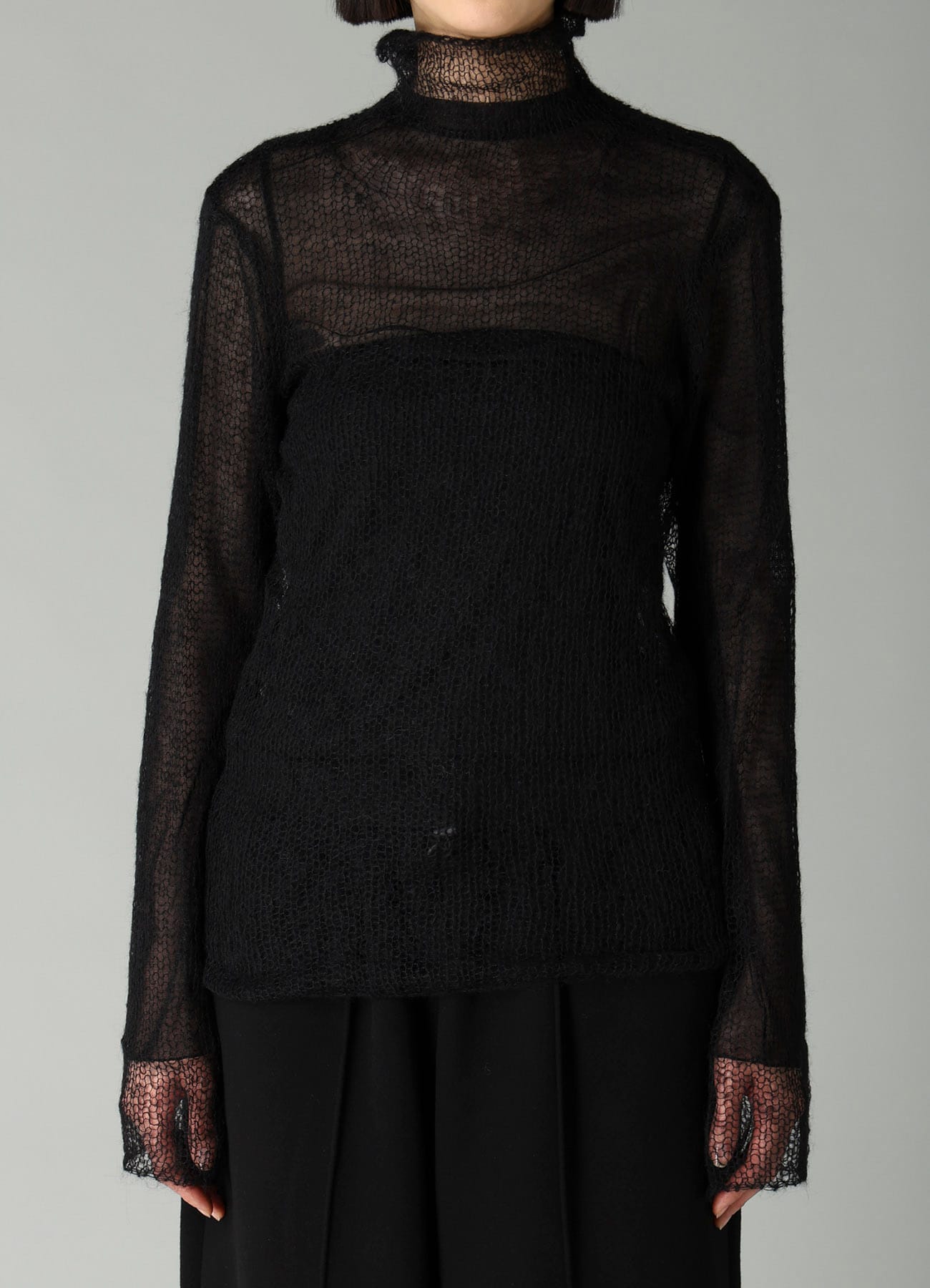 KID MOHAIR MIX HIGHNECK LONG SLV SWEATER