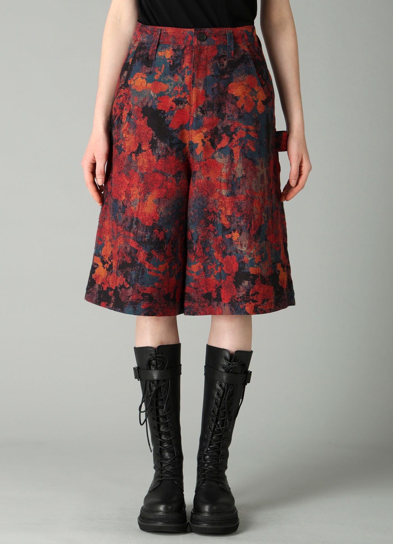 JQ REDxBLUE PAINTER SHORT PANTS