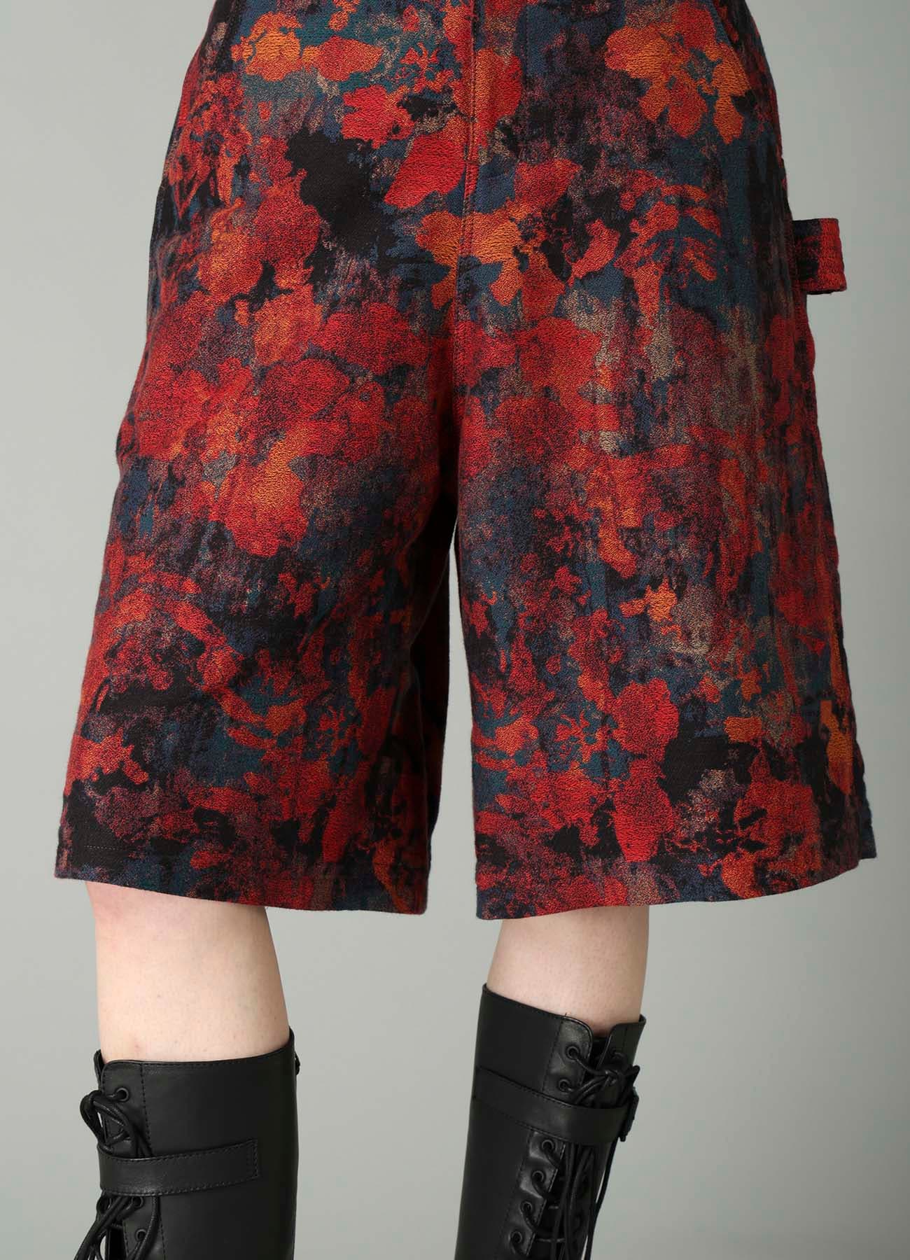 JQ REDxBLUE PAINTER SHORT PANTS