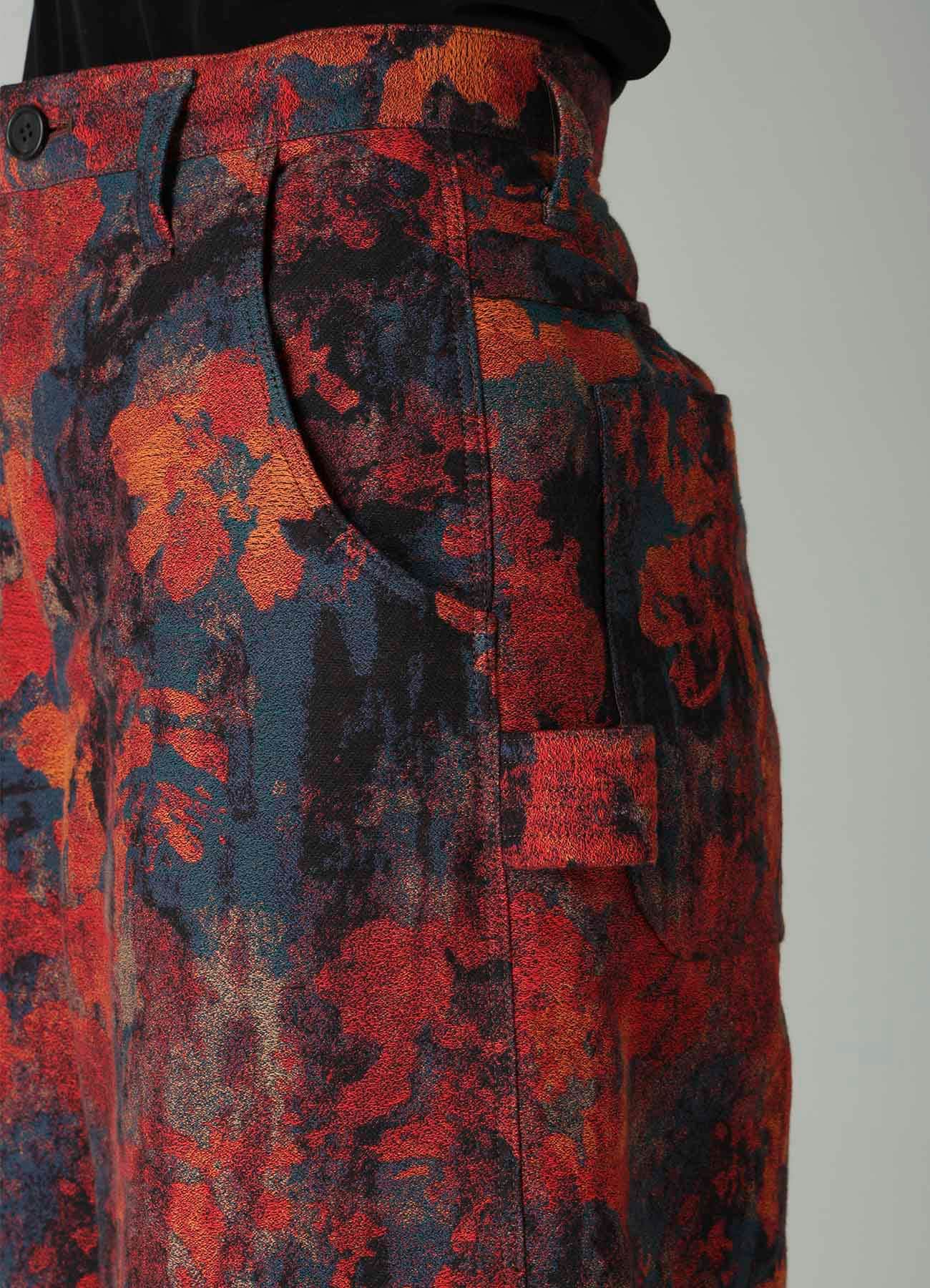 JQ REDxBLUE PAINTER SHORT PANTS
