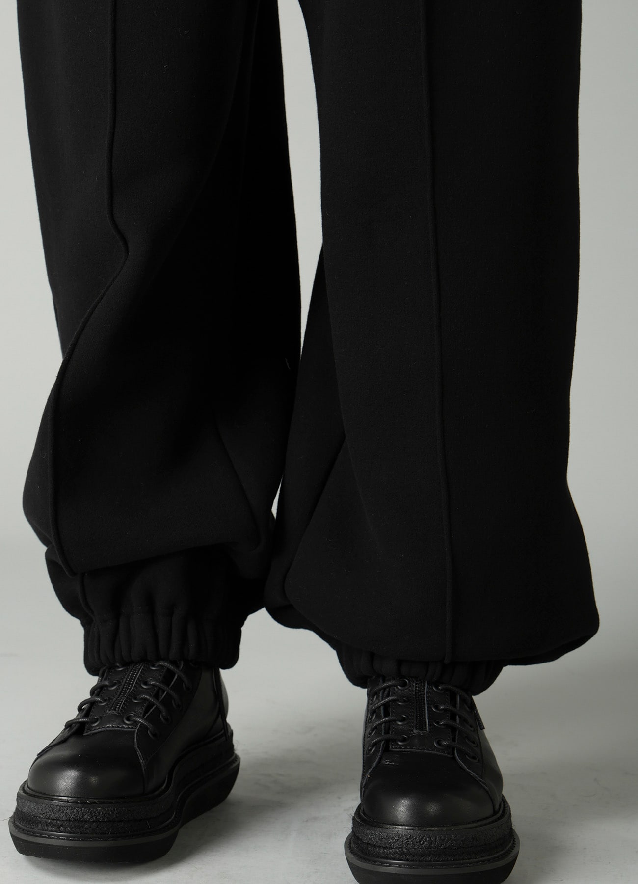 BRUSHED FRENCH TERRY DOUBLE WAIST SWEAT PANTS