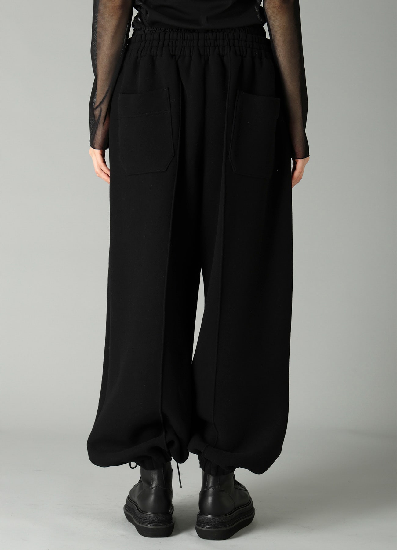 BRUSHED FRENCH TERRY DOUBLE WAIST SWEAT PANTS
