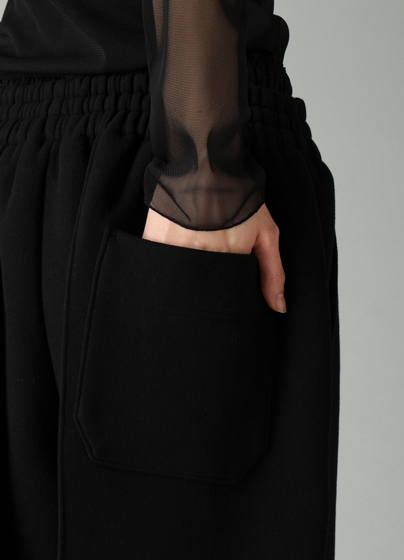 BRUSHED FRENCH TERRY DOUBLE WAIST SWEAT PANTS
