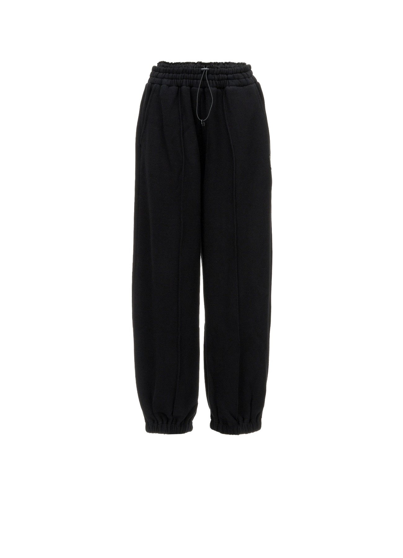 BRUSHED FRENCH TERRY DOUBLE WAIST SWEAT PANTS