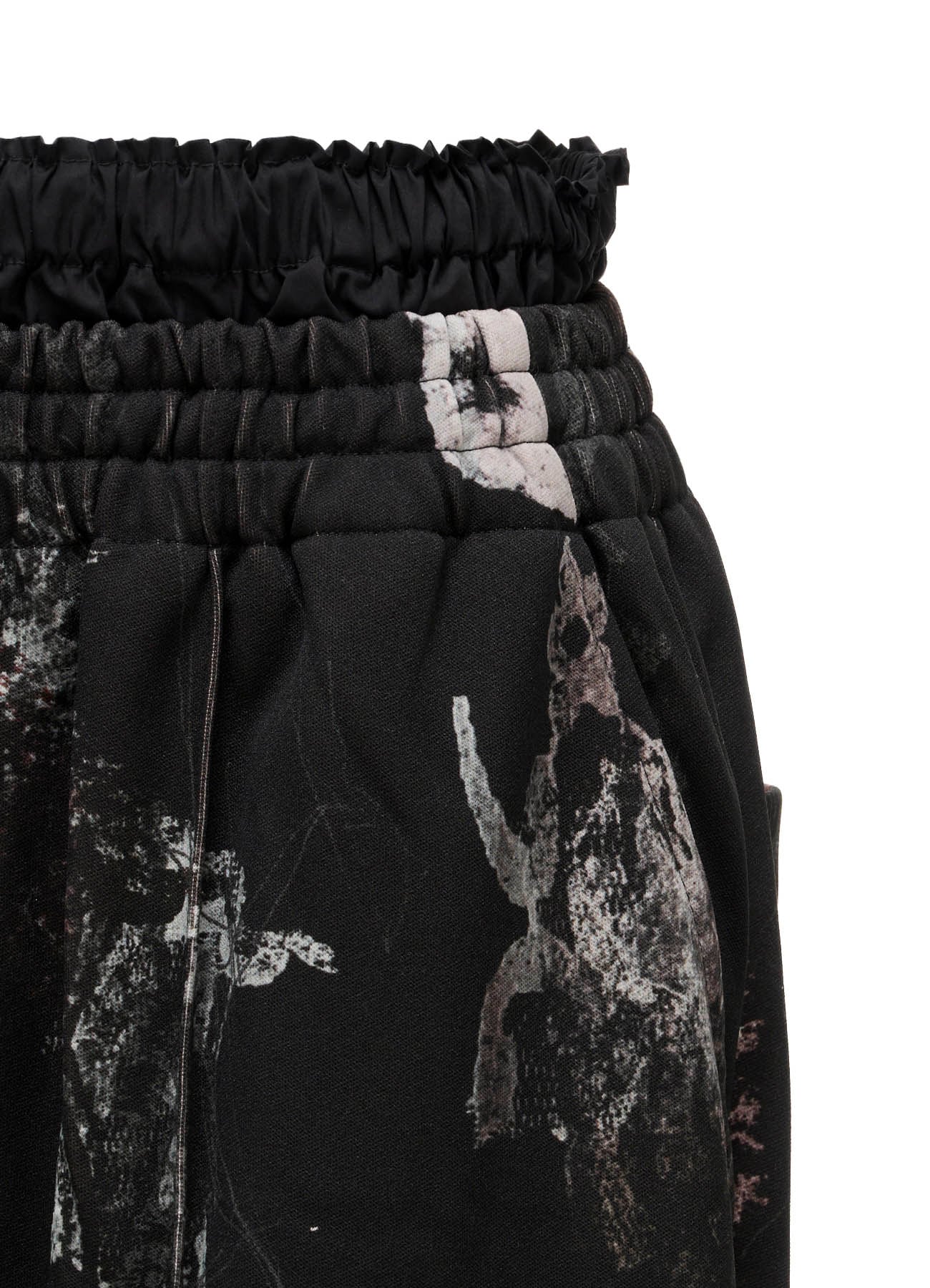LACE FLOWER PT DOUBLE WAIST SWEAT PANTS