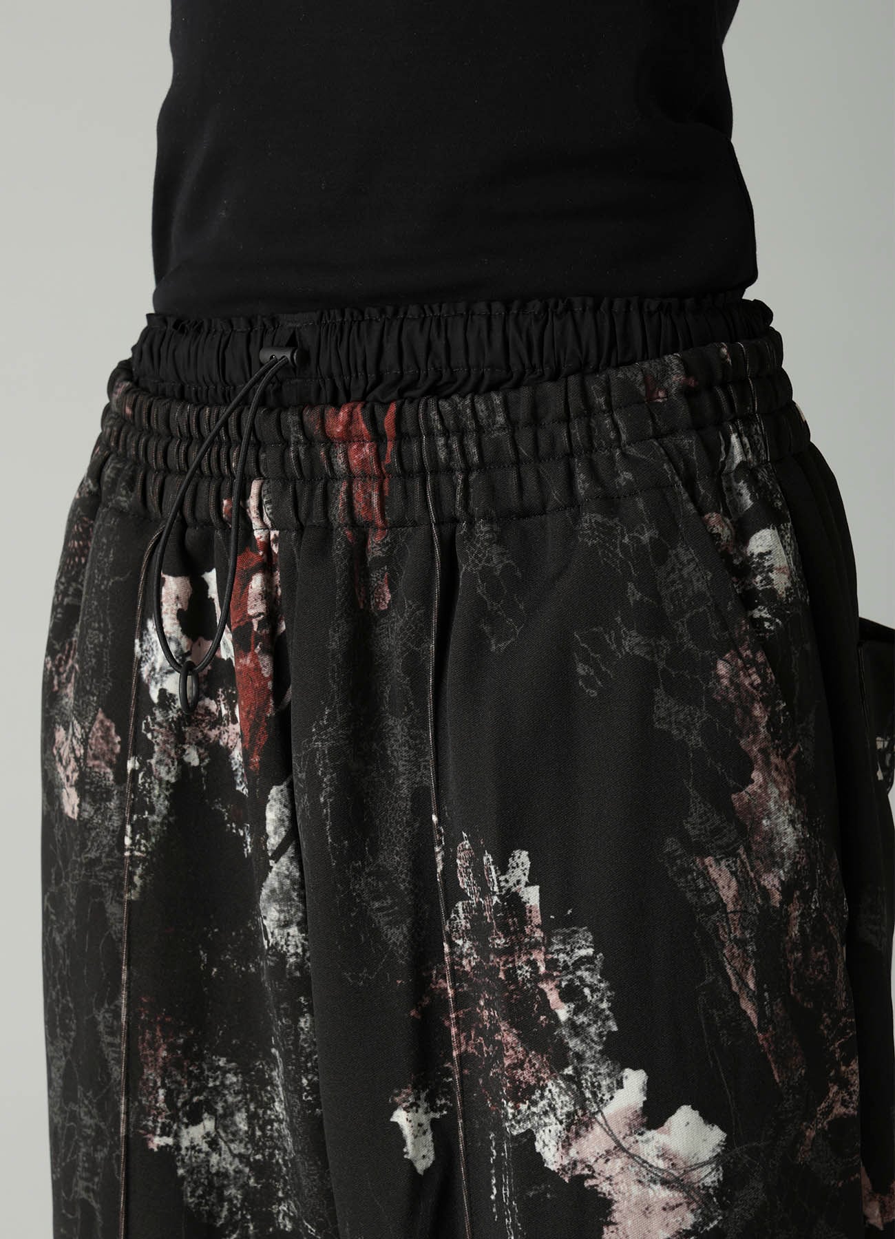 LACE FLOWER PT DOUBLE WAIST SWEAT PANTS