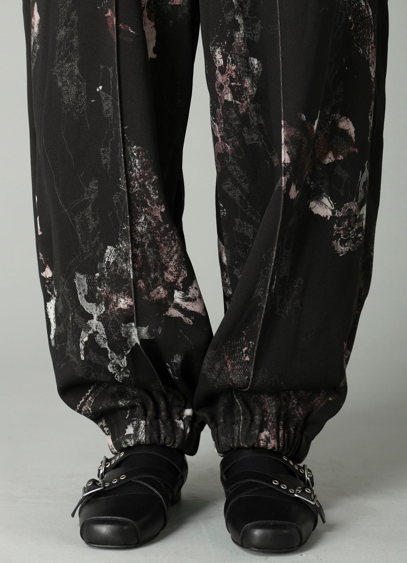 LACE FLOWER PT DOUBLE WAIST SWEAT PANTS