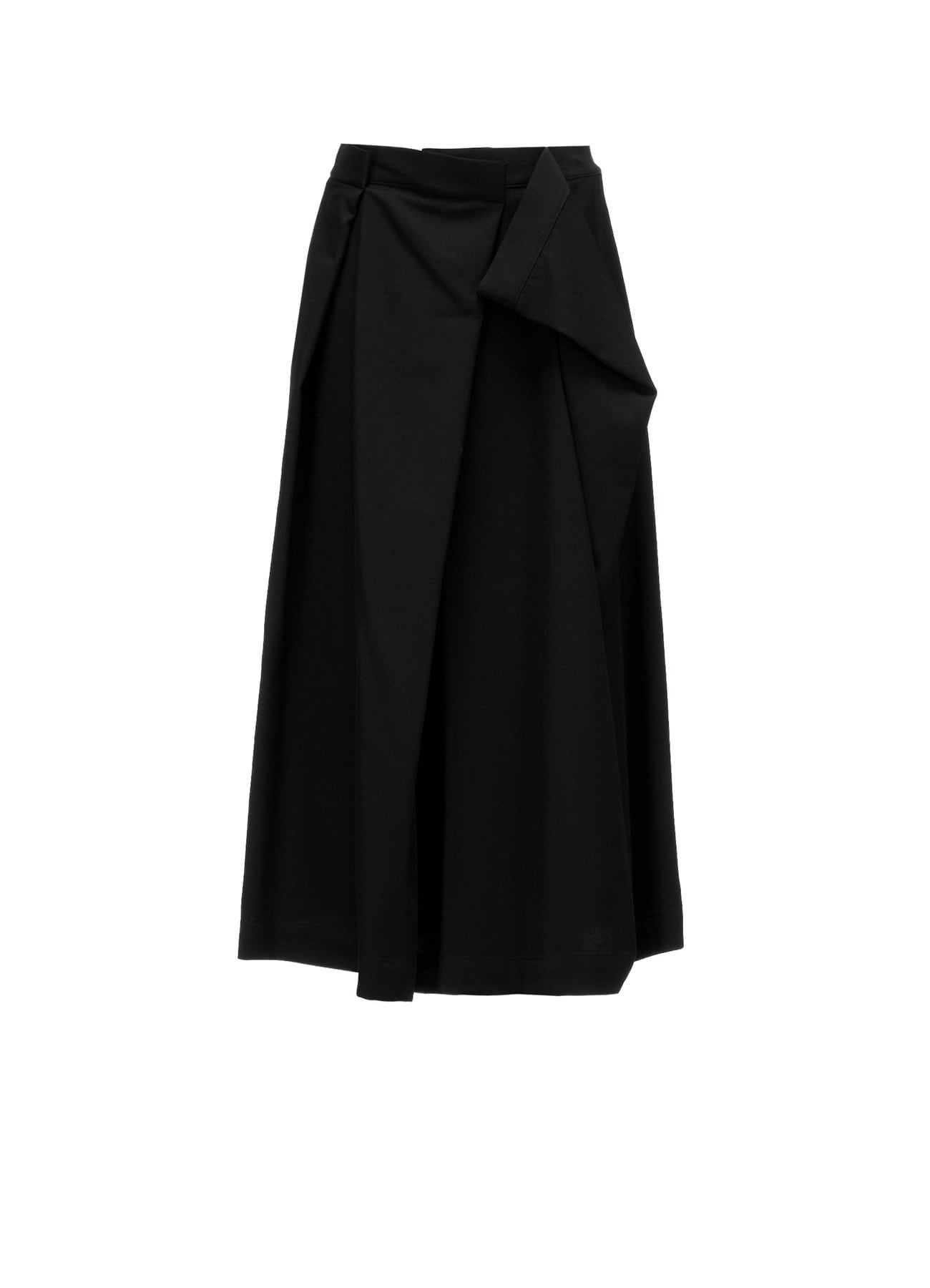 GABARDINE RANDOM TUCK DETAIL PANTS