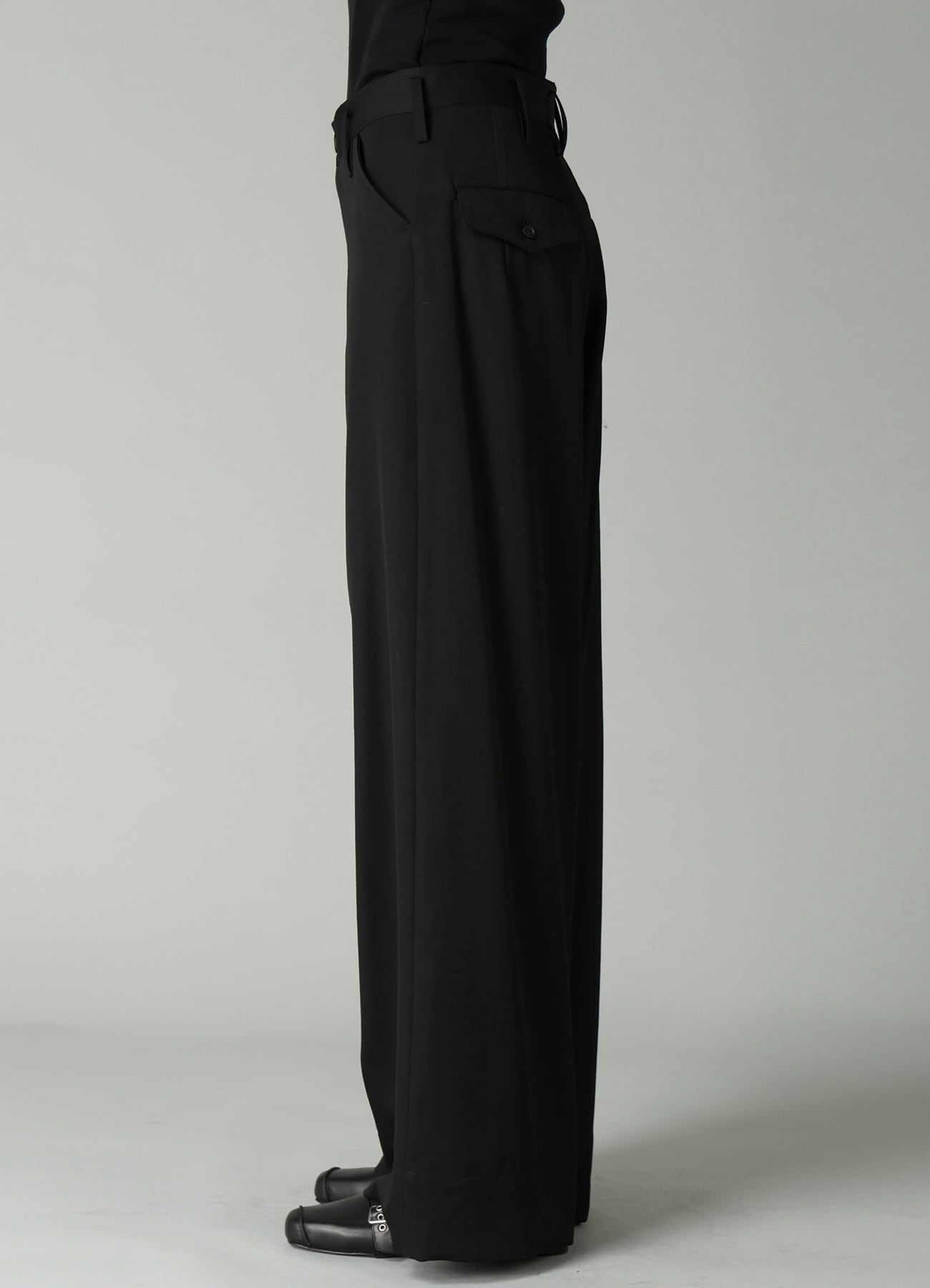 GABARDINE MAXI WIDE PANTS