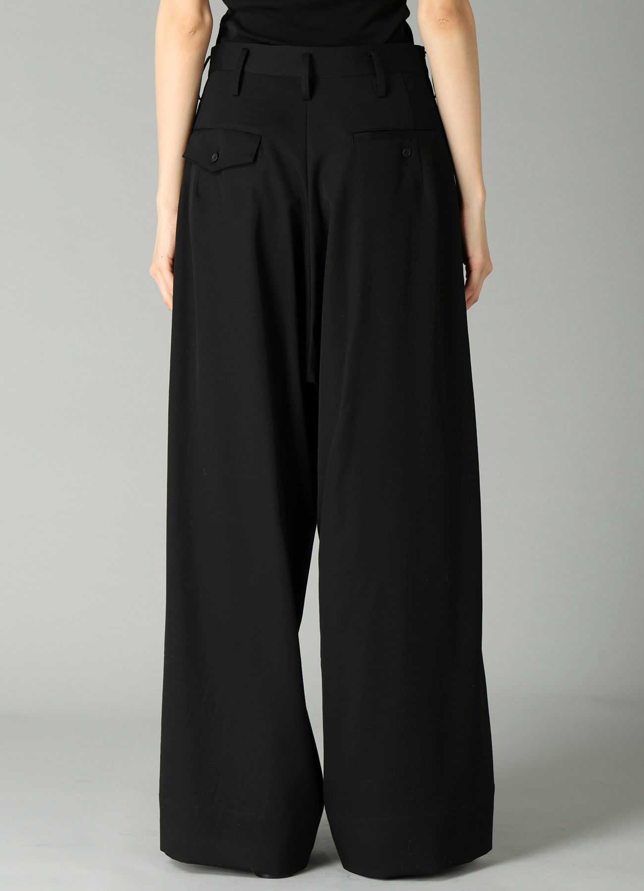 GABARDINE MAXI WIDE PANTS