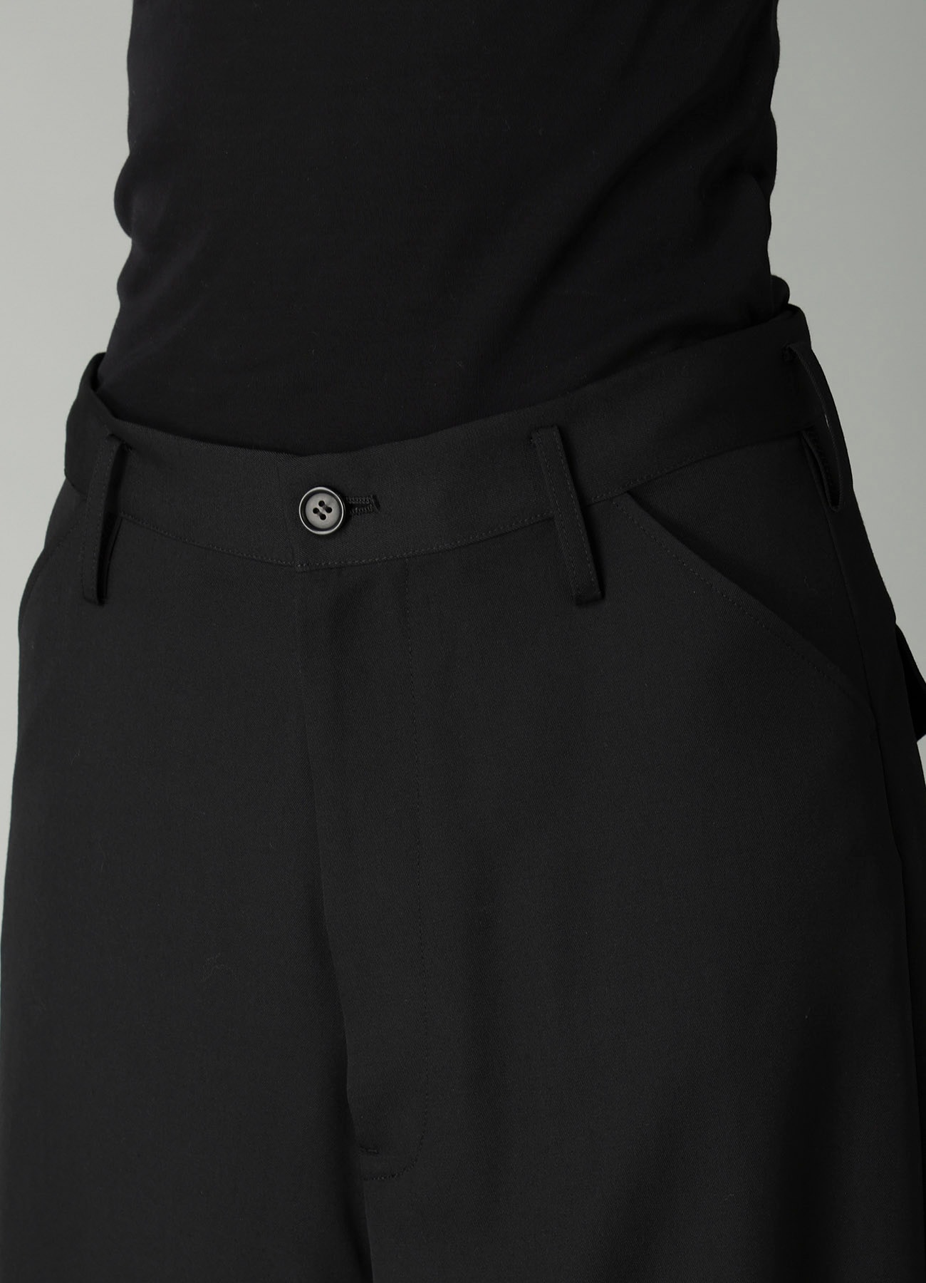 GABARDINE MAXI WIDE PANTS