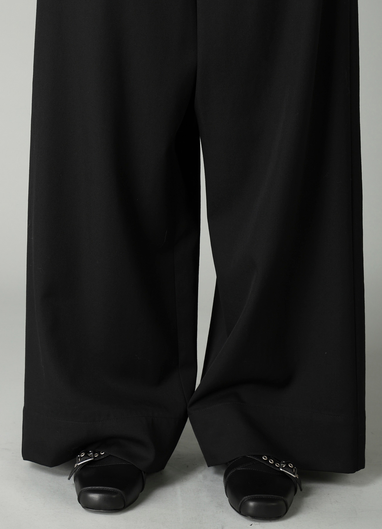 GABARDINE MAXI WIDE PANTS