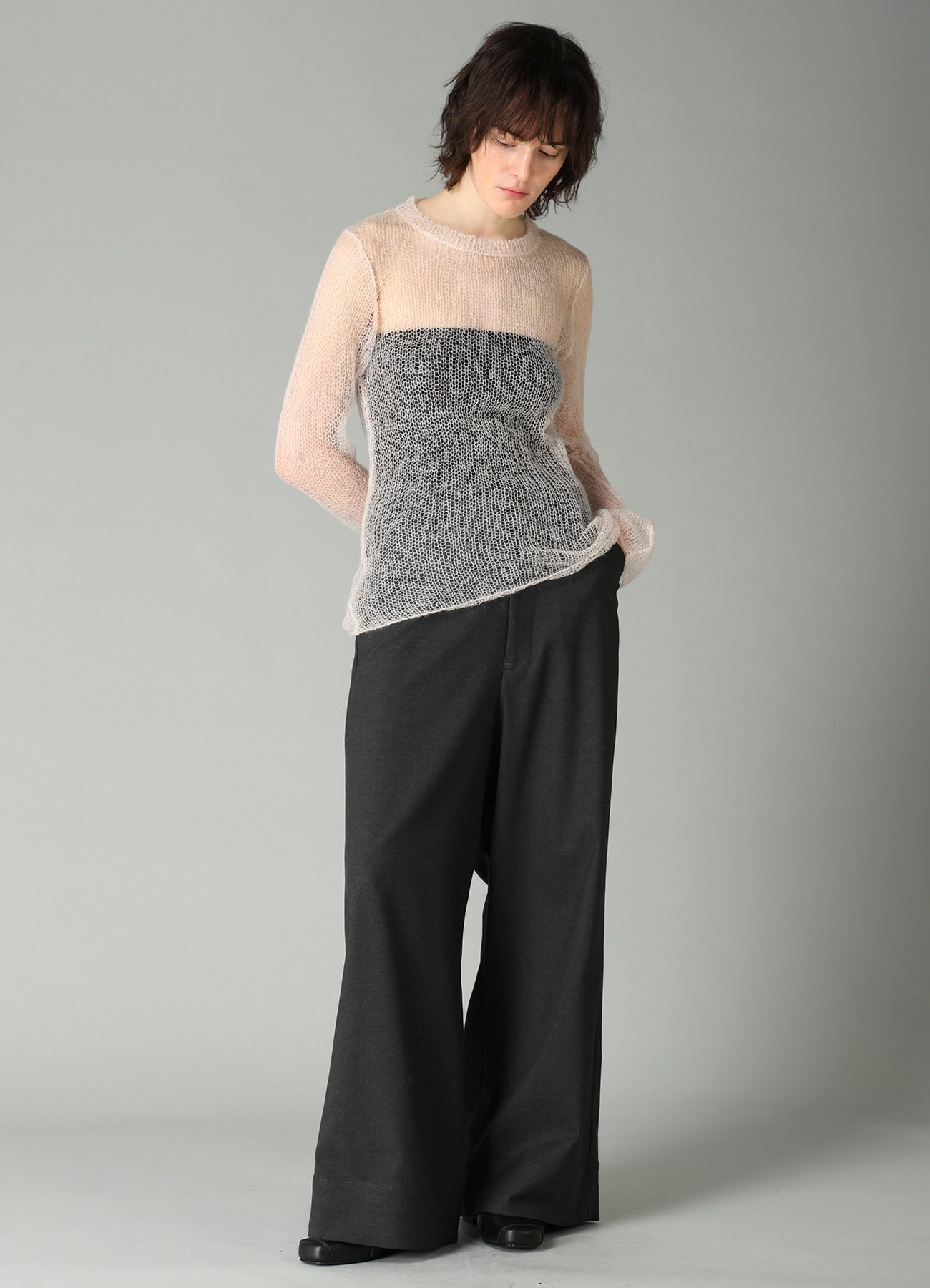 E/Ry TWILL MAXI WIDE PANTS