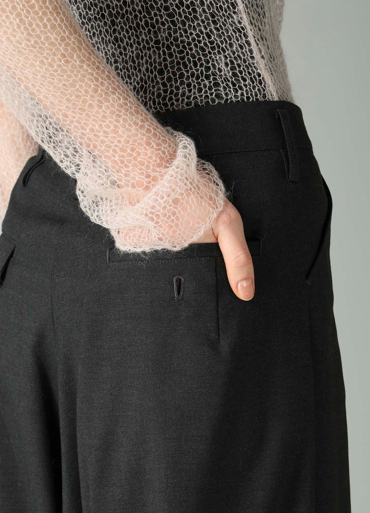 E/Ry TWILL MAXI WIDE PANTS