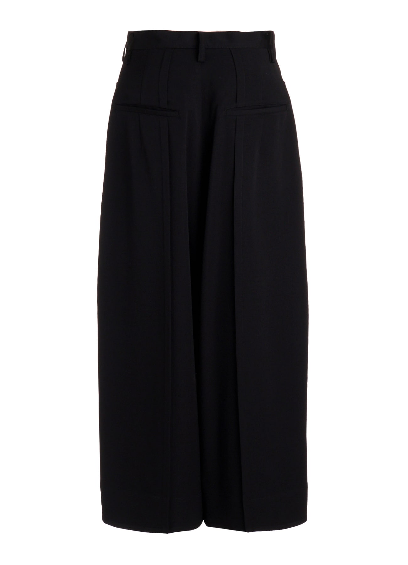 GABARDINE BACKSIDE TUCK BAGGY PANTS