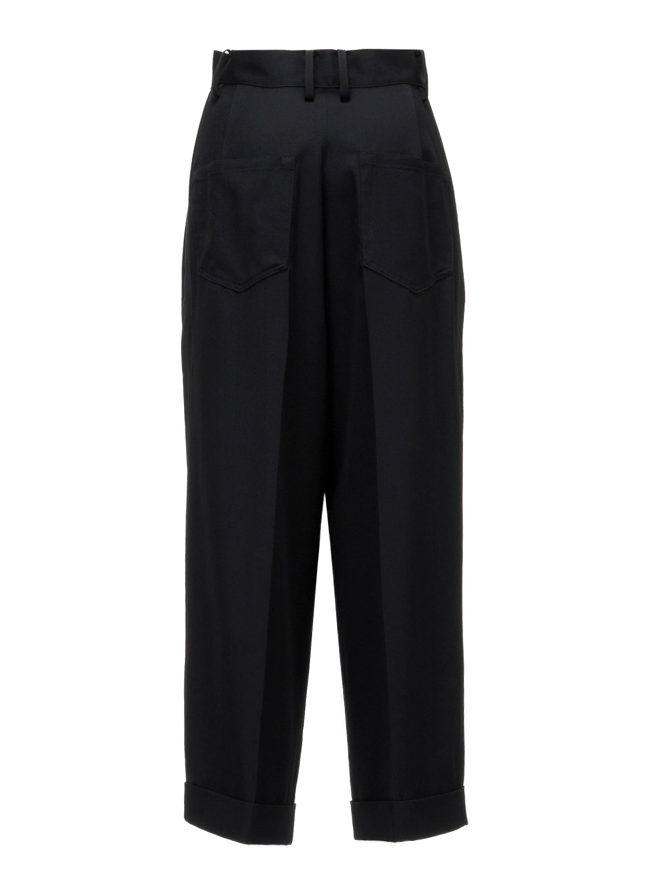 GABARDINE 2 TUCKS BAGGY PANTS