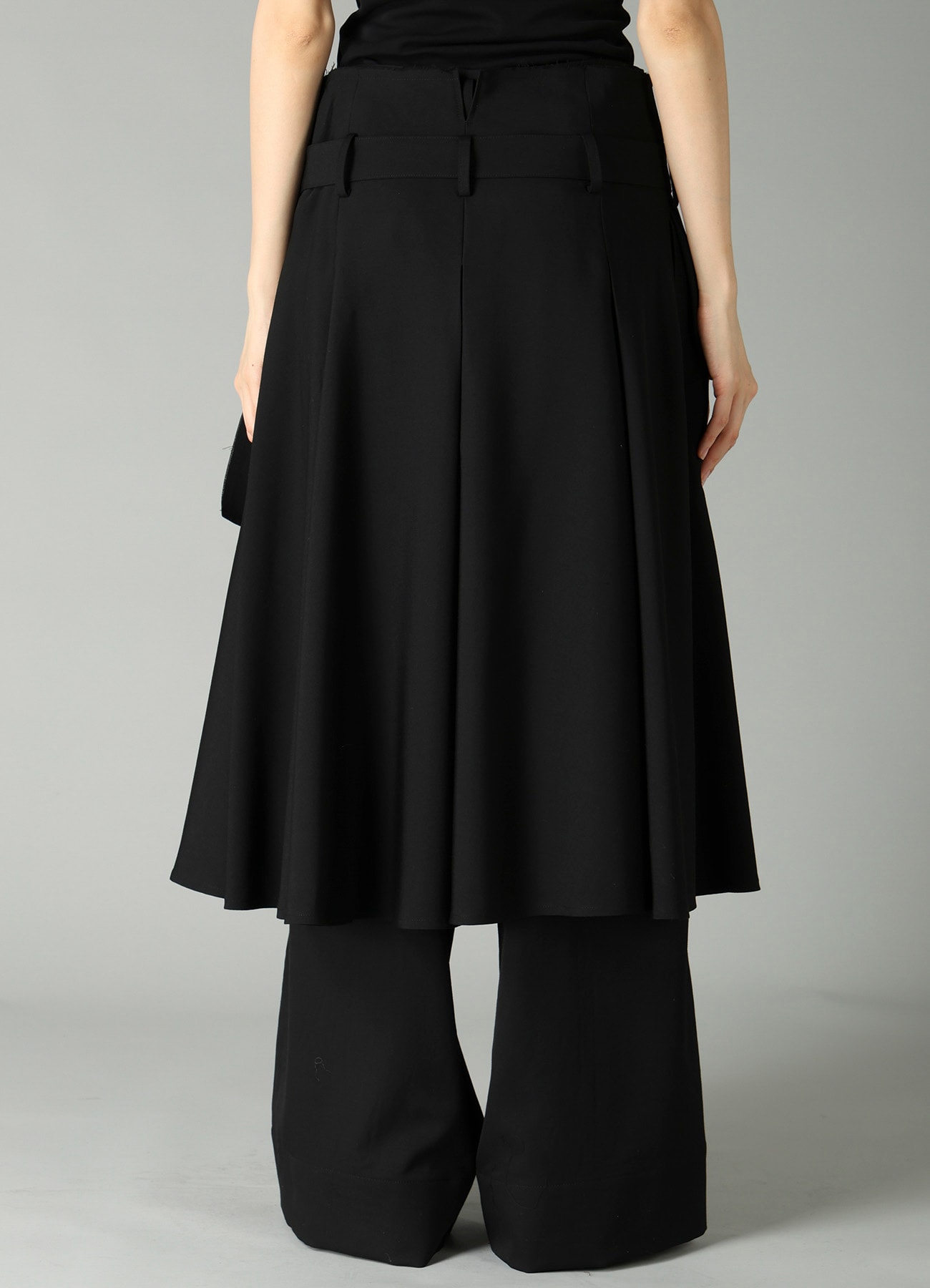 GABARDINE TUCK&DRAPE WRAP SKIRT