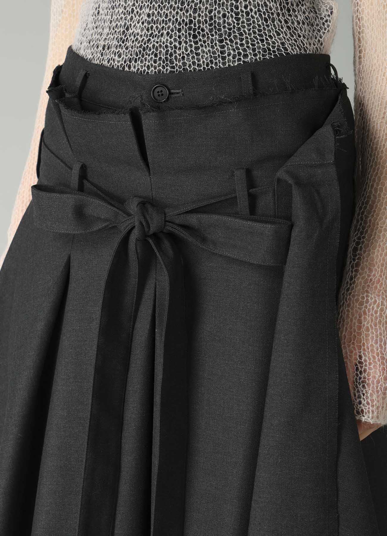 E/Ry TWILL TUCK&DRAPE WRAP SKIRT