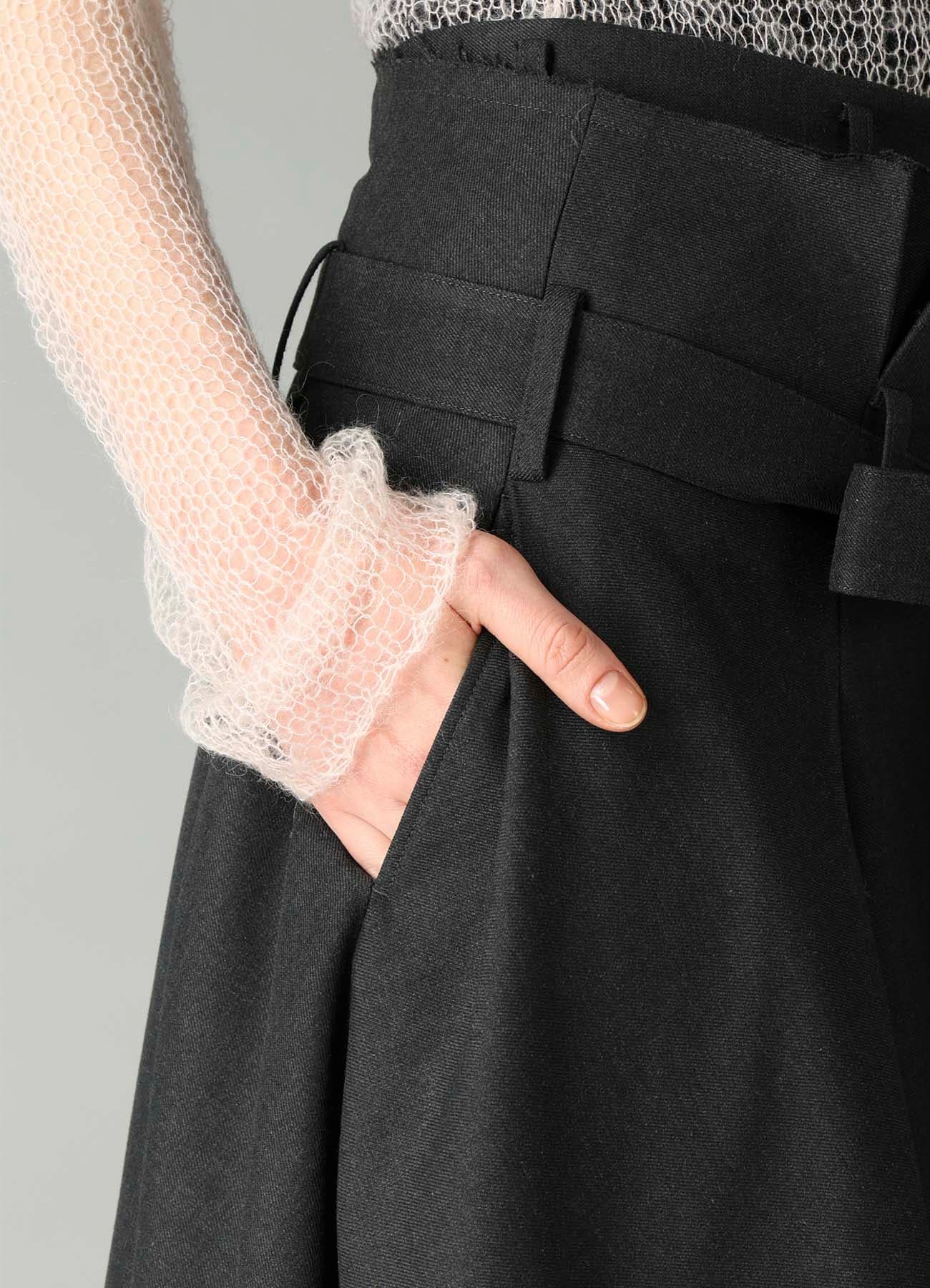 E/Ry TWILL TUCK&DRAPE WRAP SKIRT