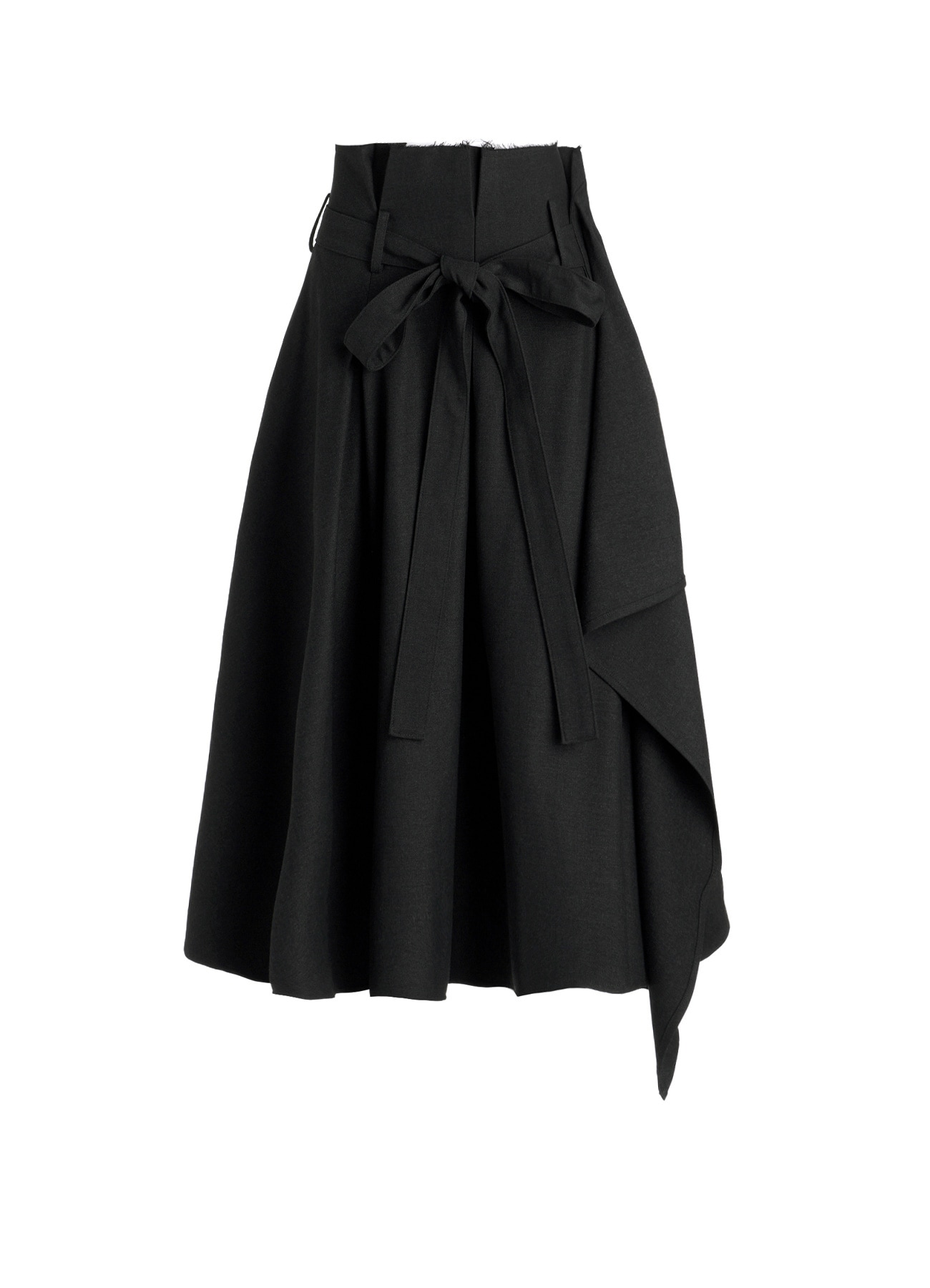 E/Ry TWILL TUCK&DRAPE WRAP SKIRT