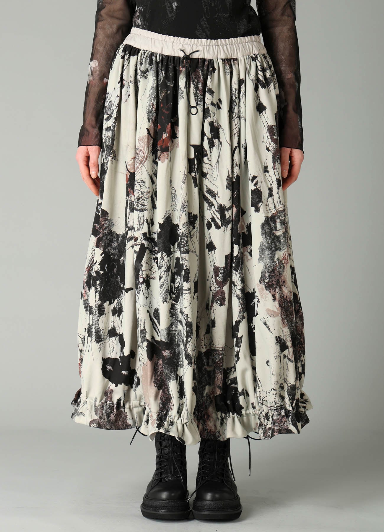LACE FLOWER PT GATHERED SKIRT