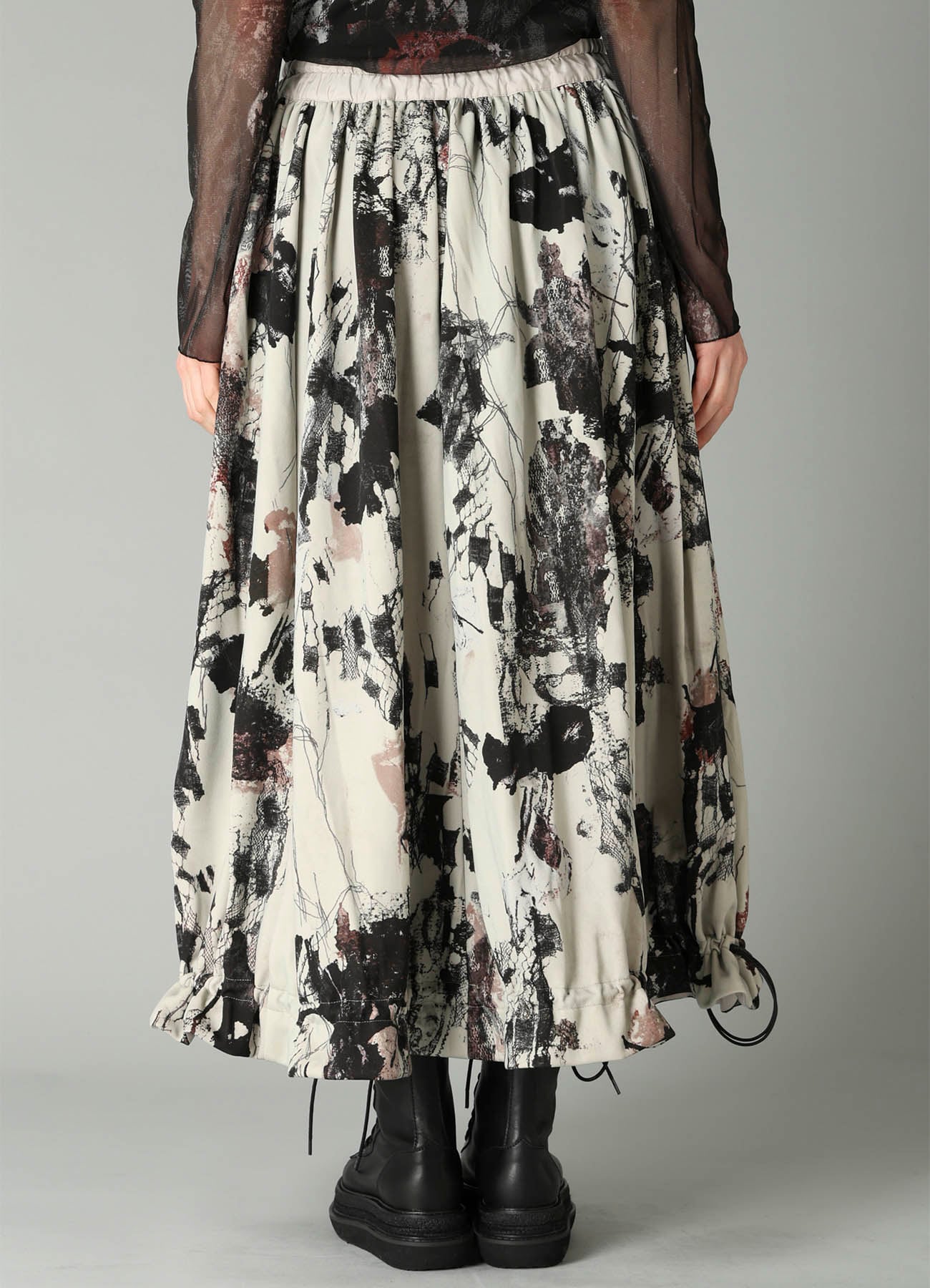 LACE FLOWER PT GATHERED SKIRT