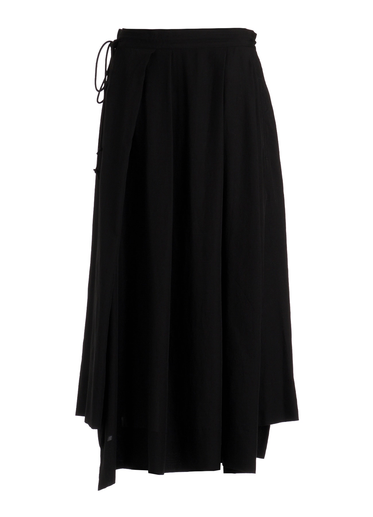 CELLULOSE POPLIN UNBALANCED TUCK SKIRT
