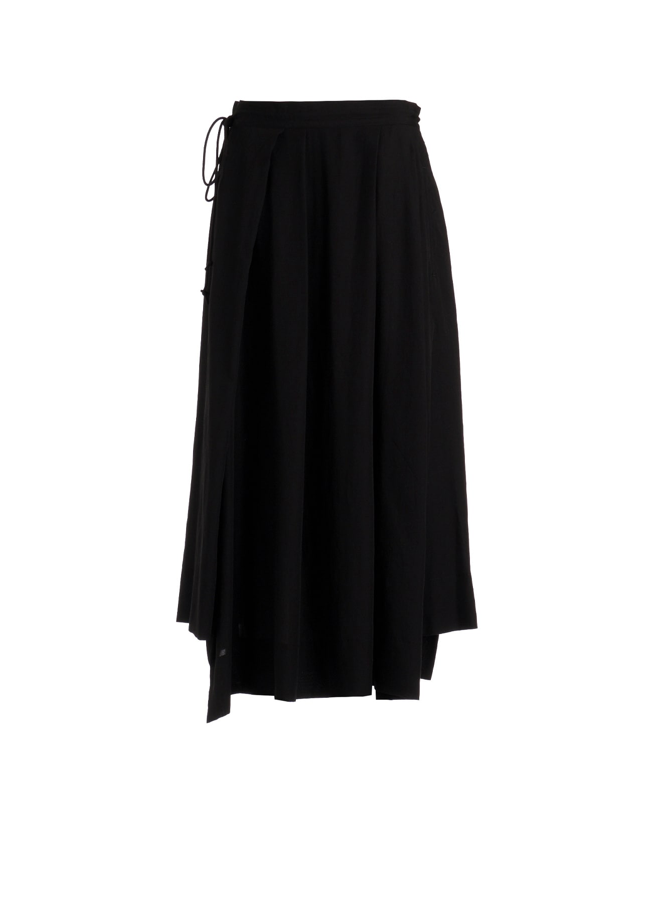CELLULOSE POPLIN UNBALANCED TUCK SKIRT