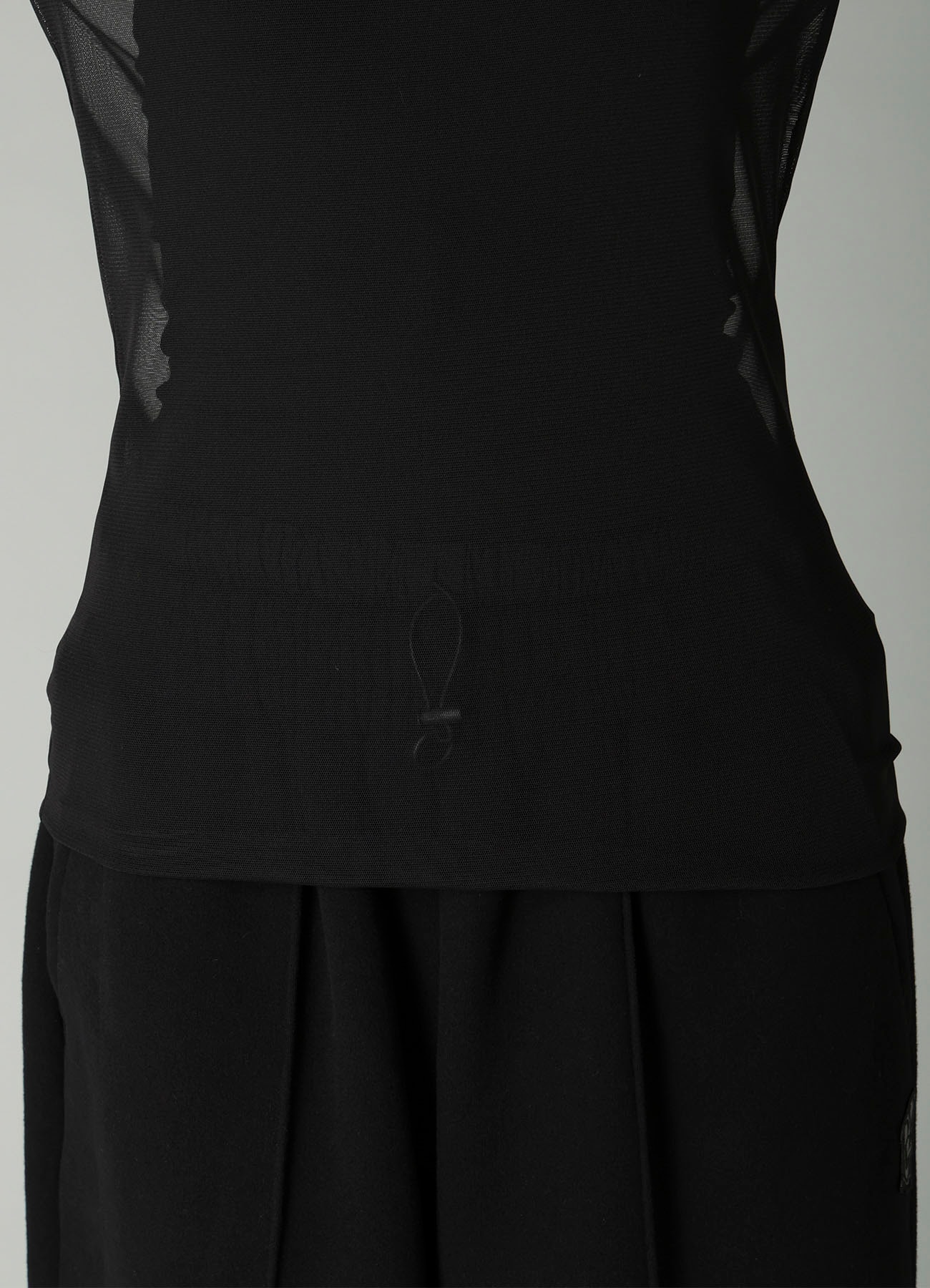 WOOLY TULLE CREWNECK LONG SLV T