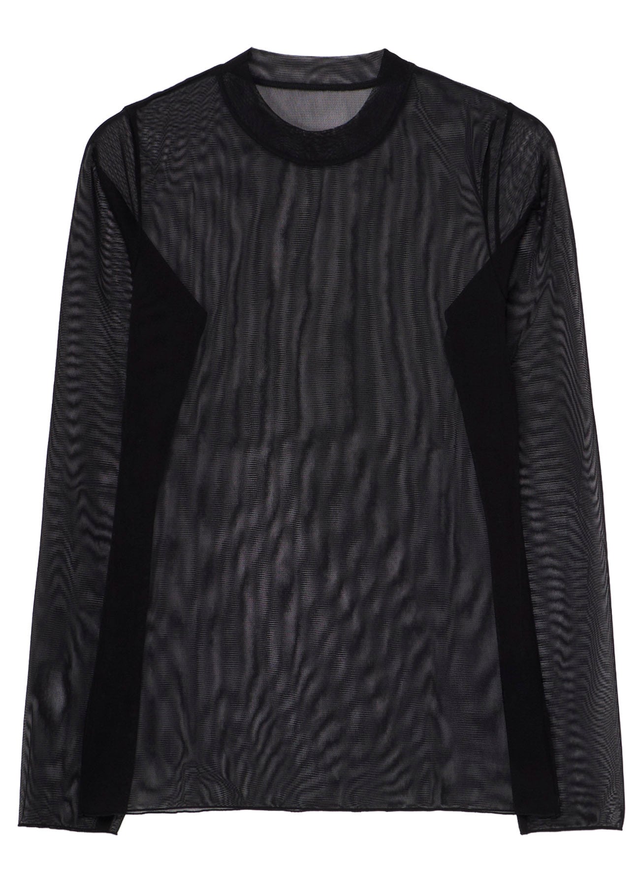 WOOLY TULLE CREWNECK LONG SLV T