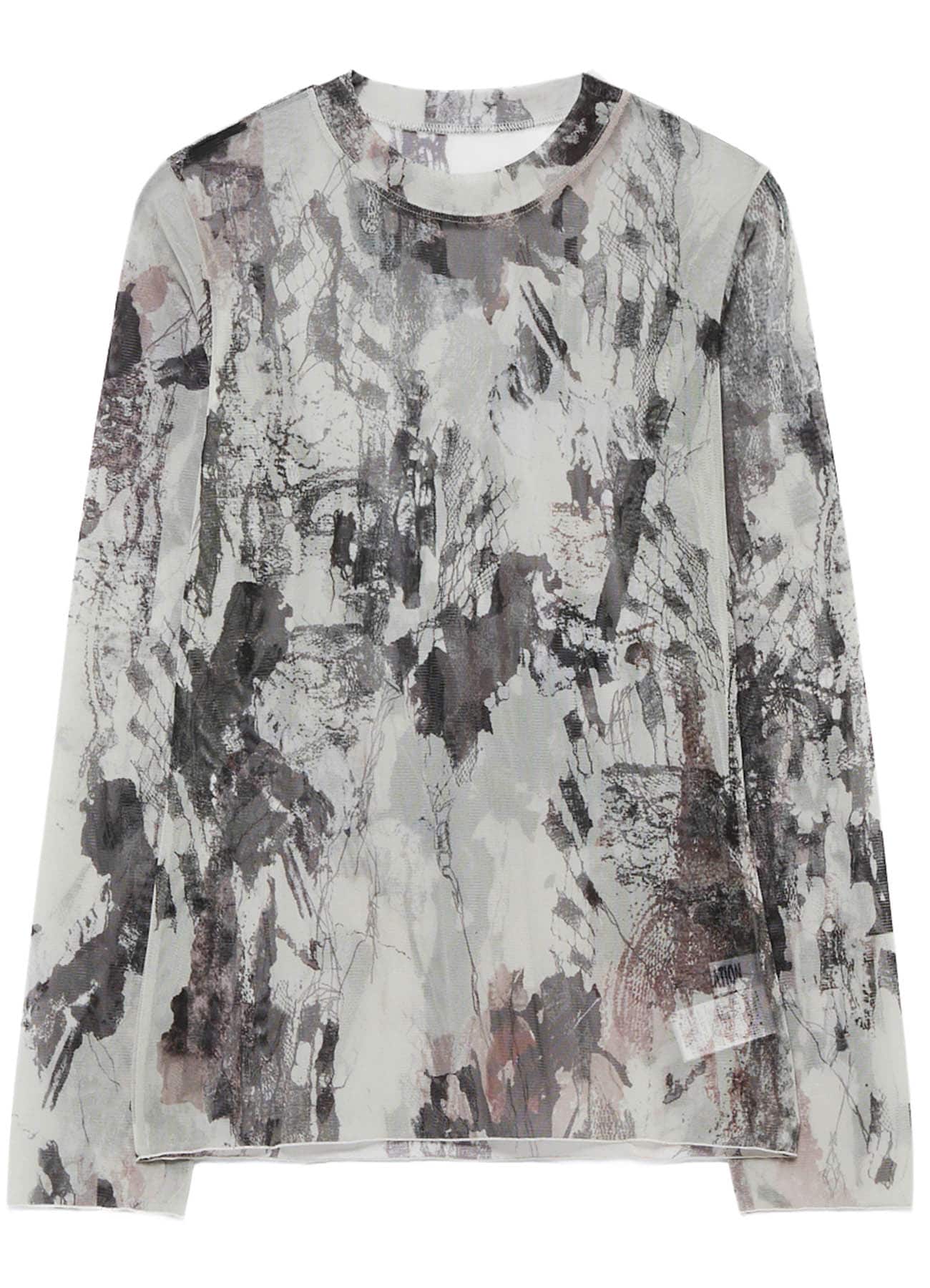 WOOLY TULLE PT CREWNECK LONG SLV T