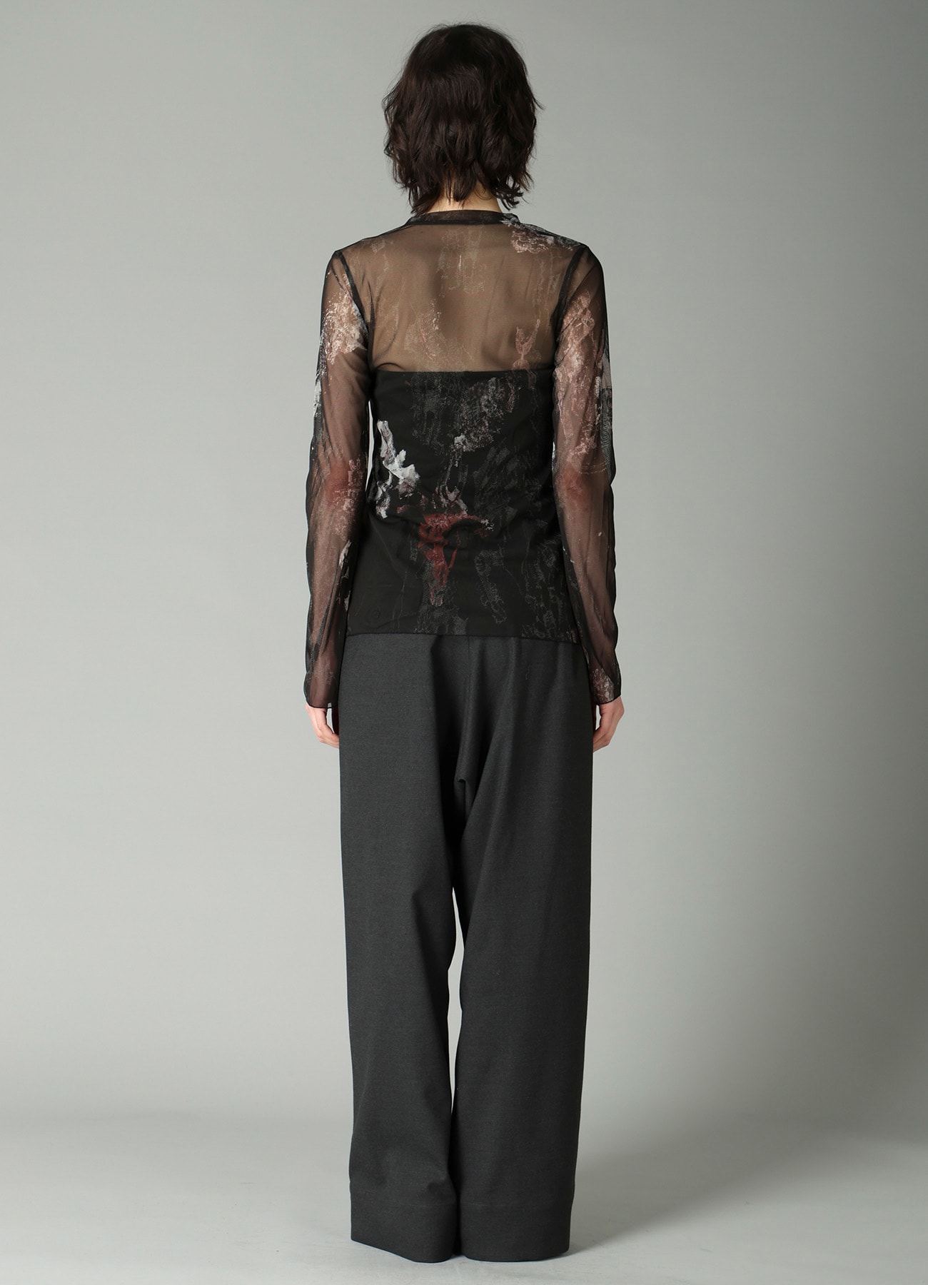 WOOLY TULLE PT CREWNECK LONG SLV T