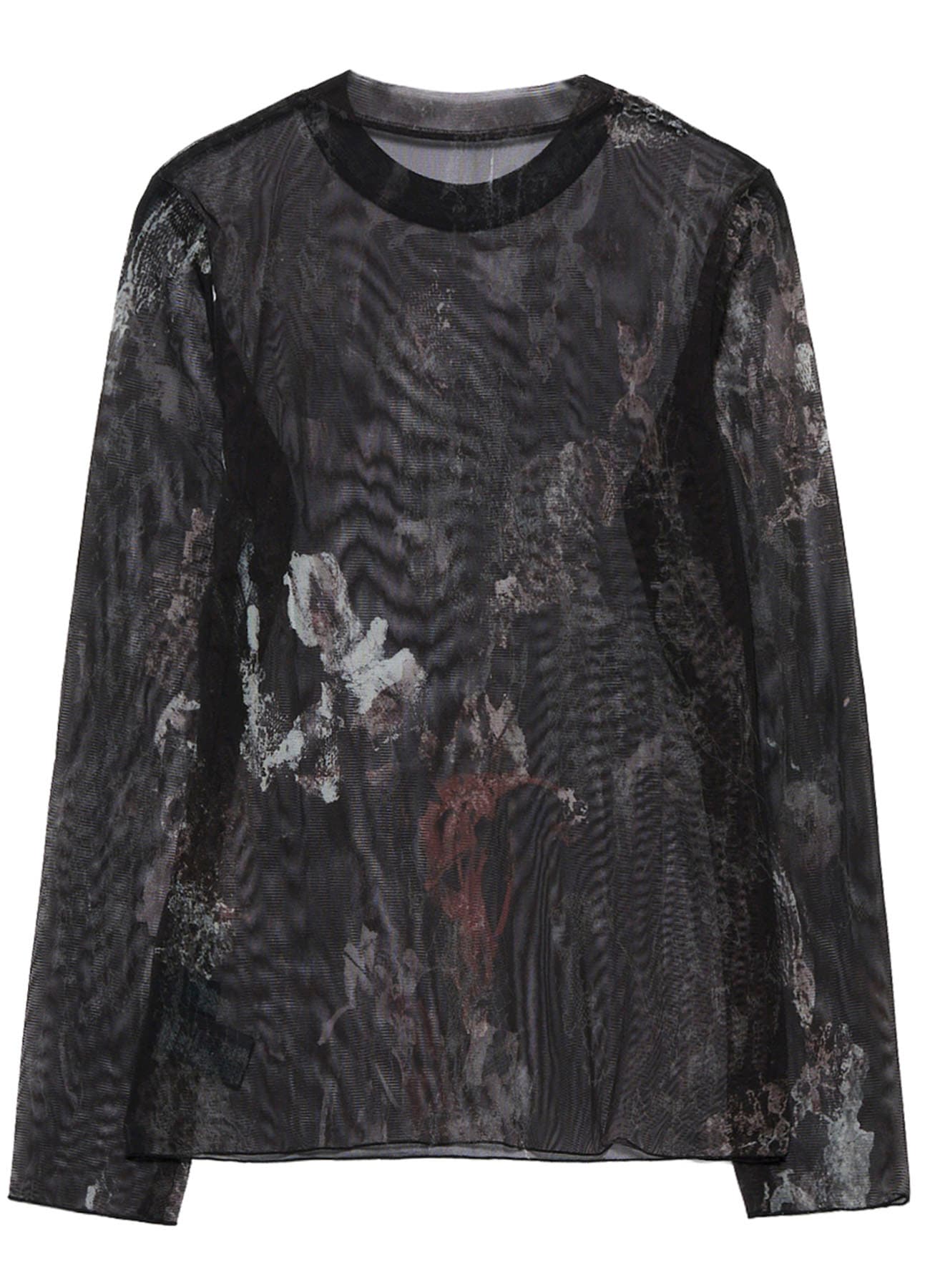 WOOLY TULLE PT CREWNECK LONG SLV T