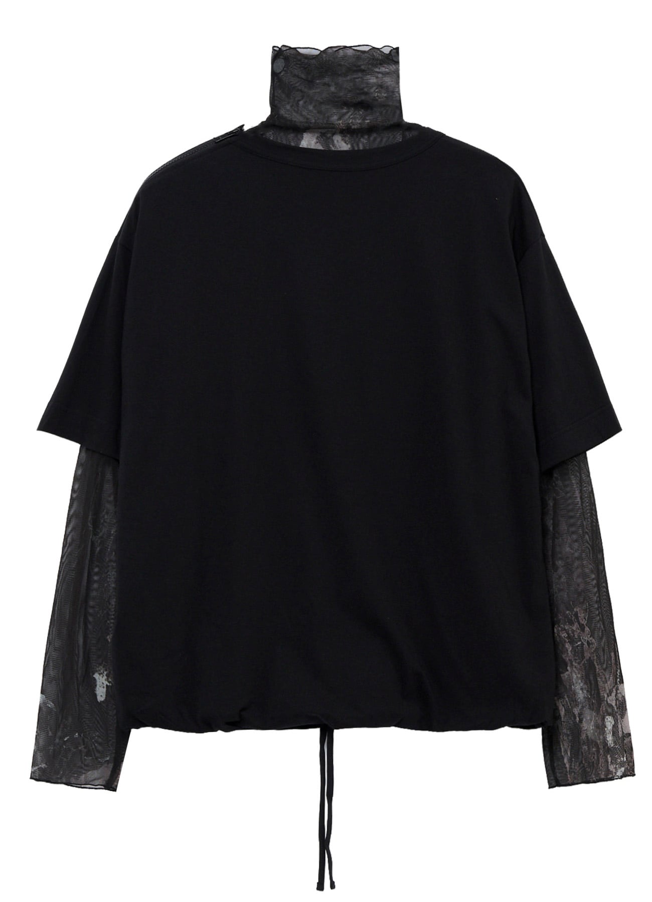COMBED SINGLE JERSEY DOUBLE LAYERED HIGHNECK T