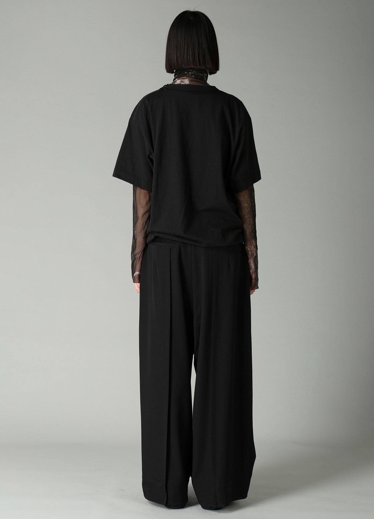 COMBED SINGLE JERSEY DOUBLE LAYERED HIGHNECK T