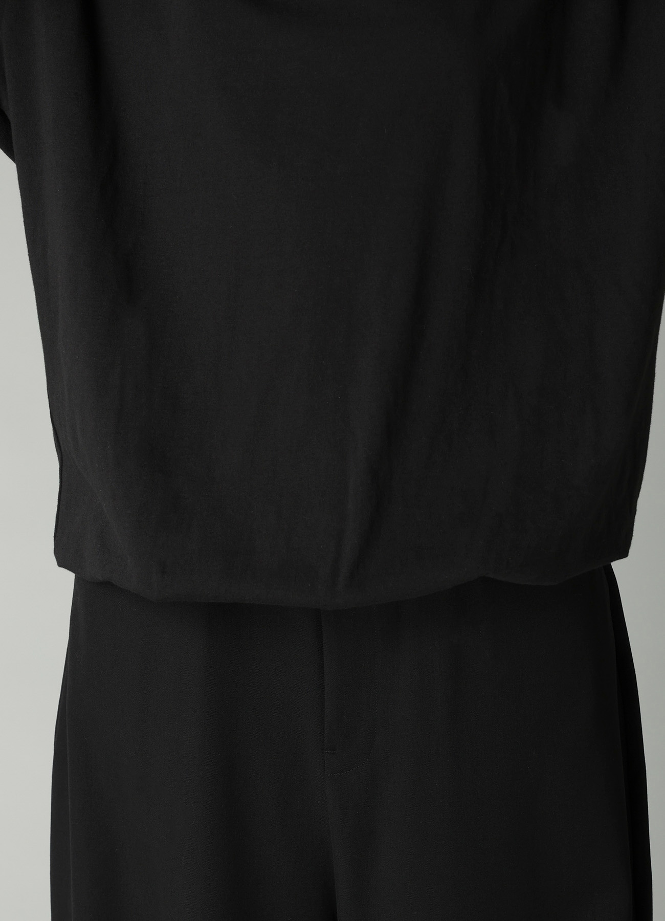 COMBED SINGLE JERSEY DOUBLE LAYERED HIGHNECK T