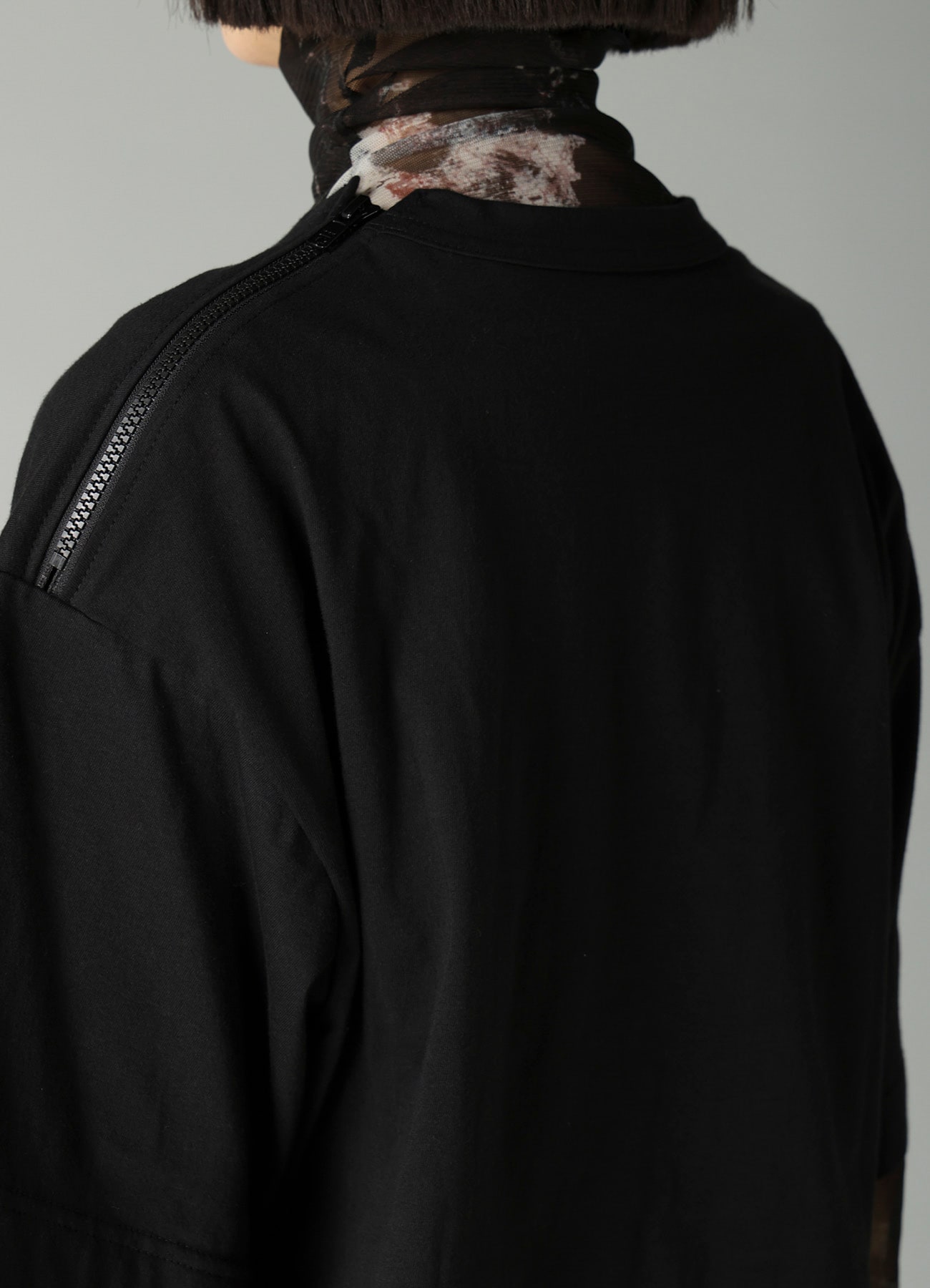 COMBED SINGLE JERSEY DOUBLE LAYERED HIGHNECK T