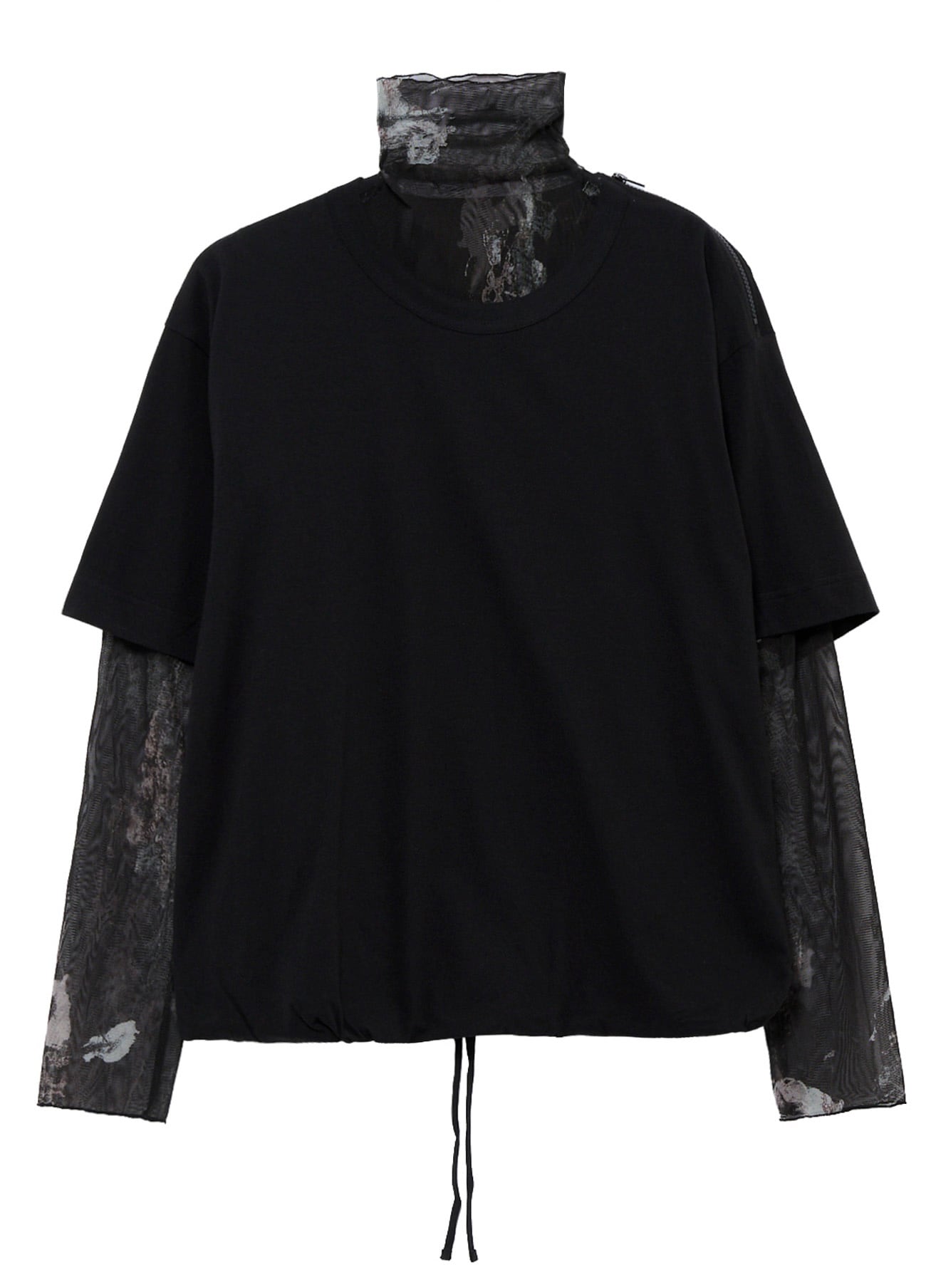 COMBED SINGLE JERSEY DOUBLE LAYERED HIGHNECK T