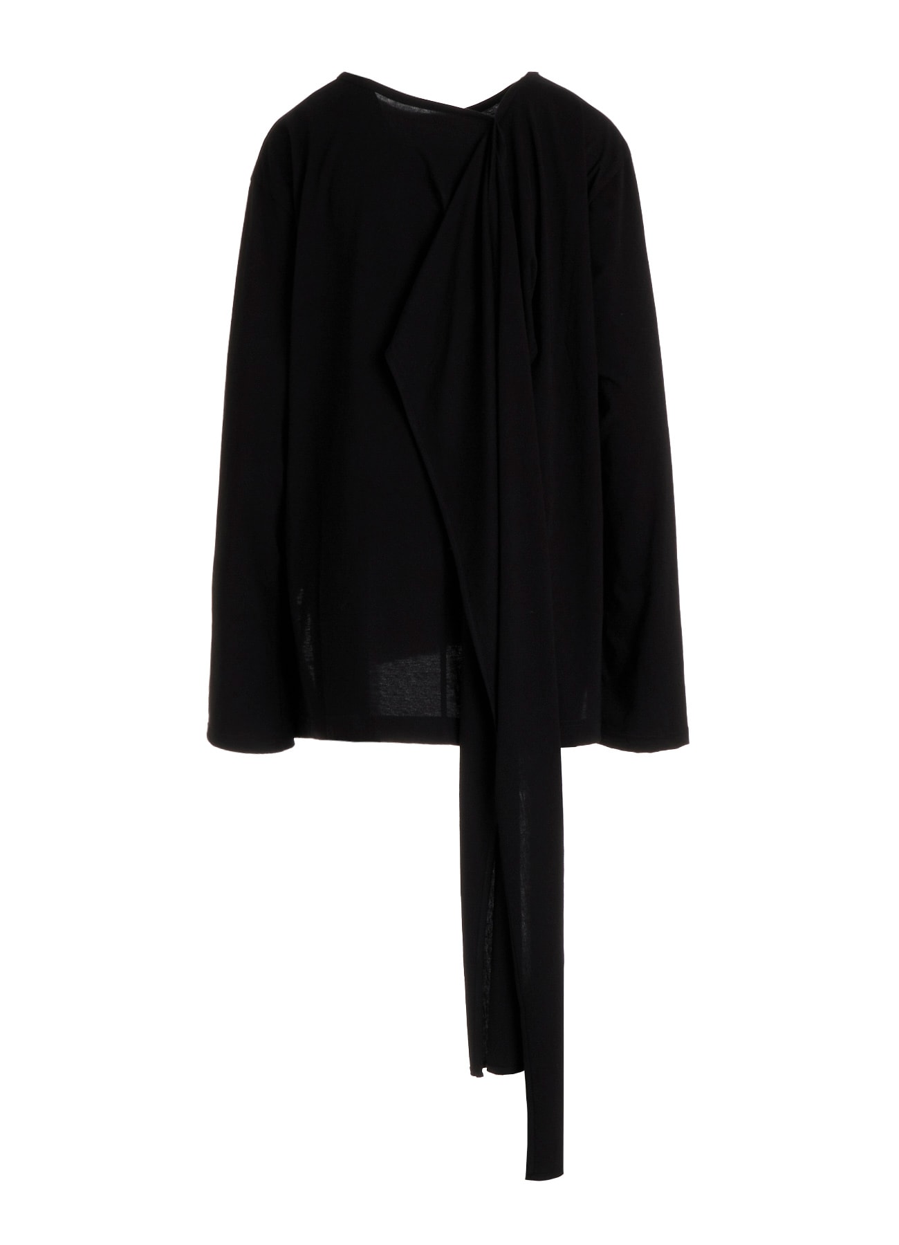 COTTON SINGLE JERSEY BACKSIDE DRAPE DETAIL T